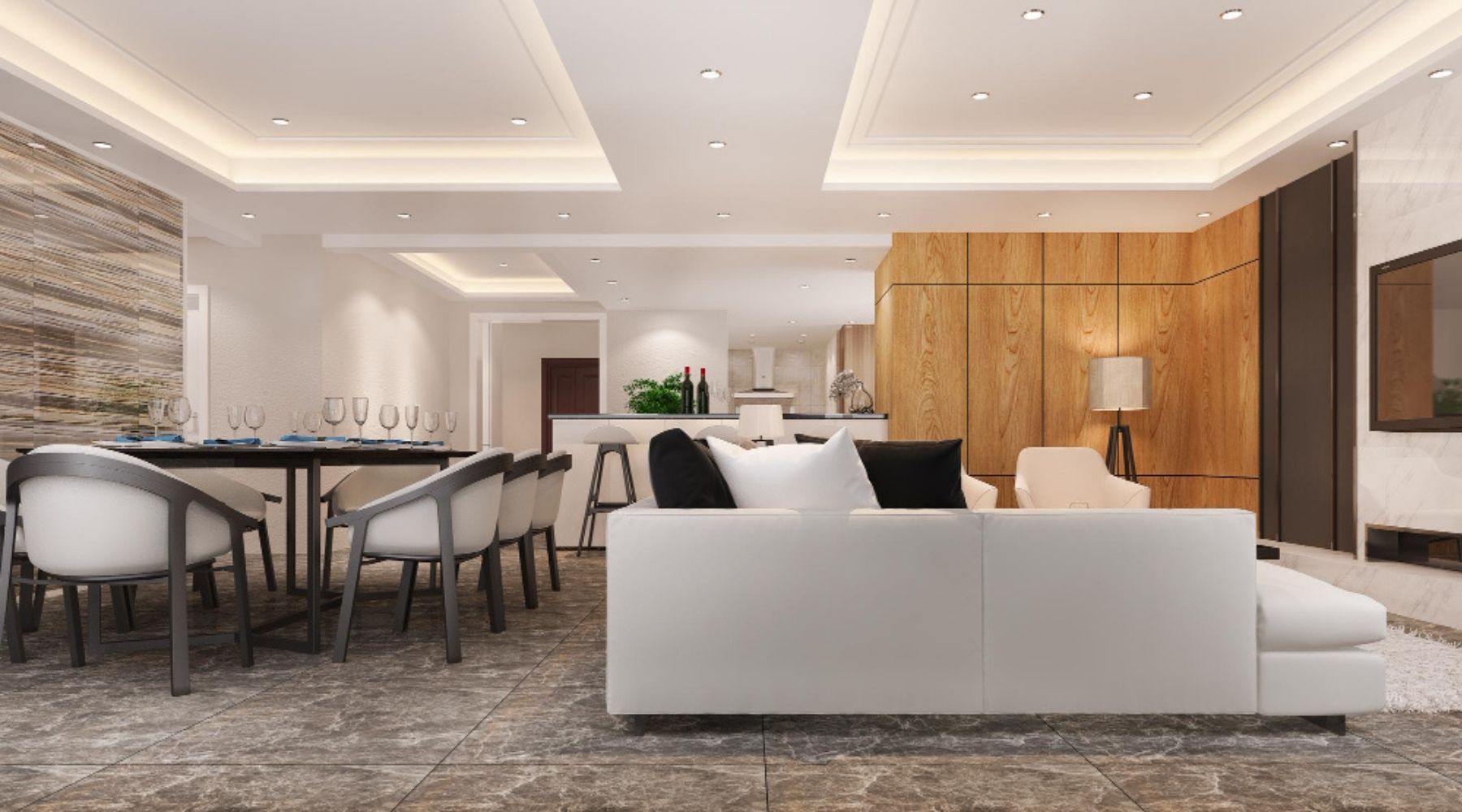 Where to Place Recessed Lighting in a Living Room