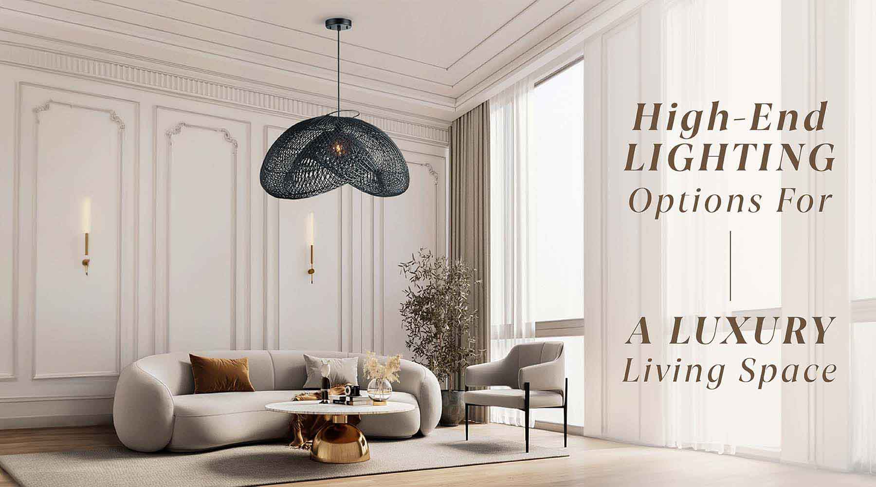 high end lighting options for luxury living space