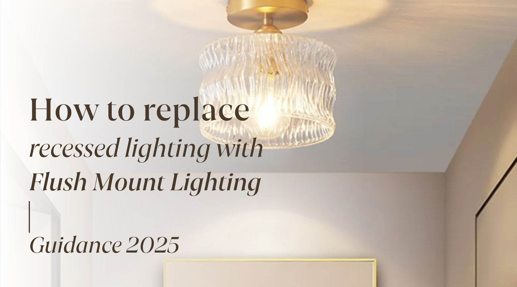 how to replace recessed lighting with flush mount lighting