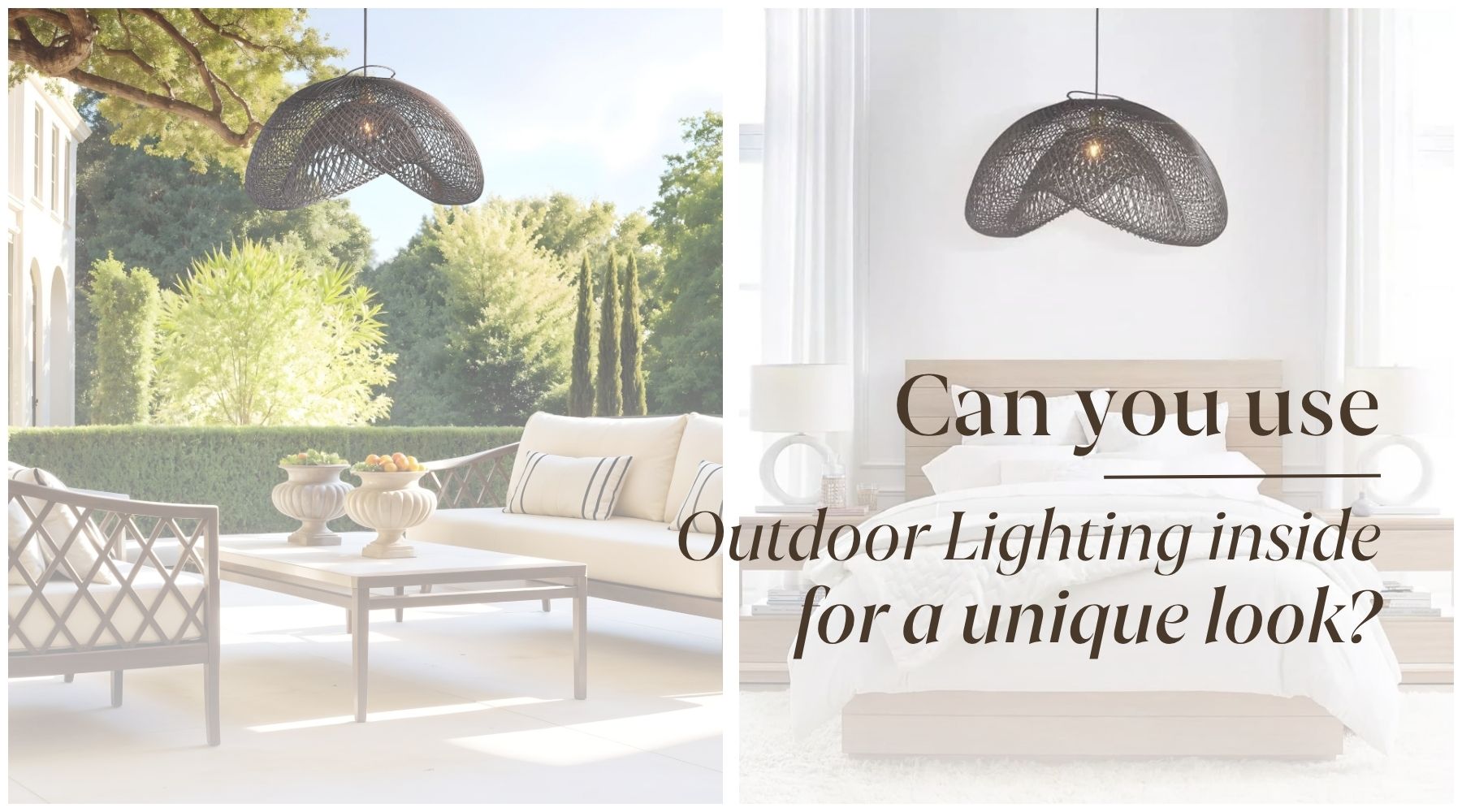 can you use outdoor lights inside
