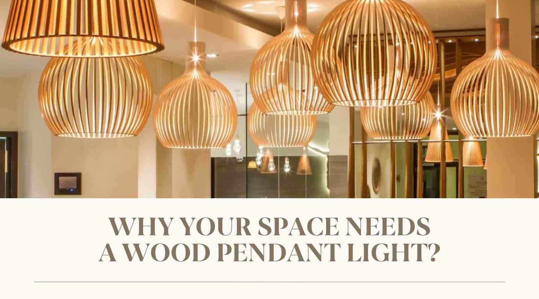 wood pendant light