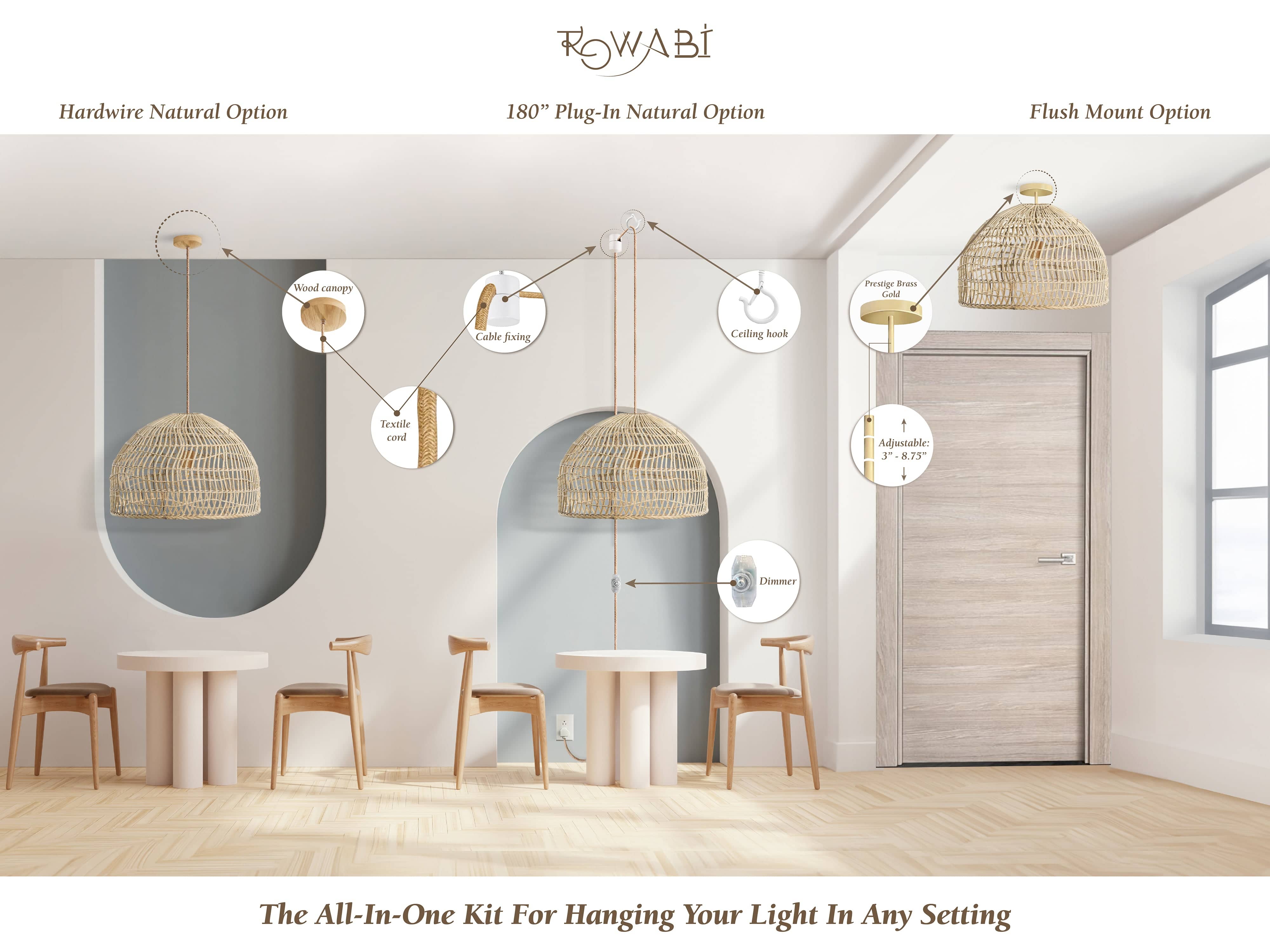 Jace Rattan Pendant Light
