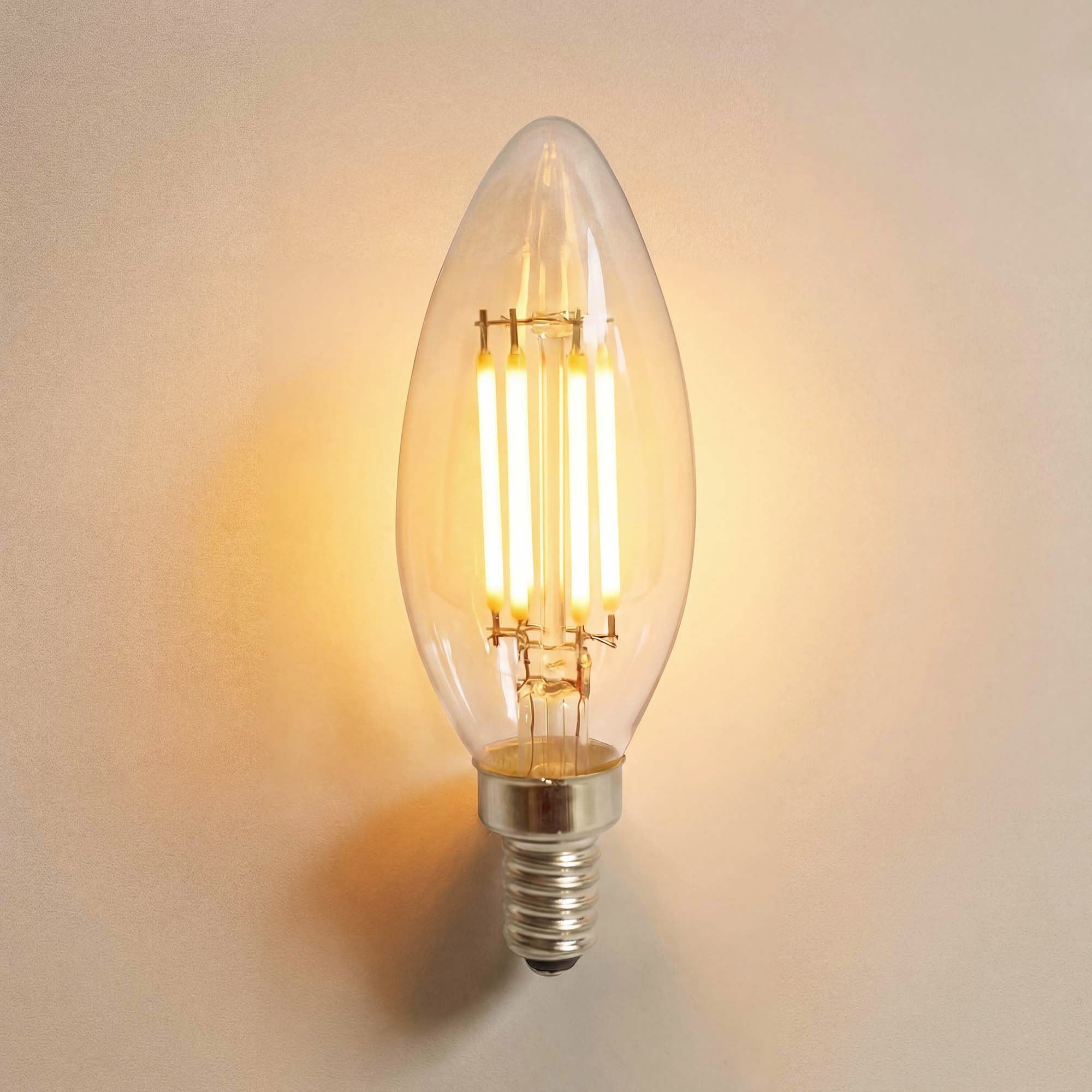 2700k rowabi led filament light bulb e12 base and clear glass
