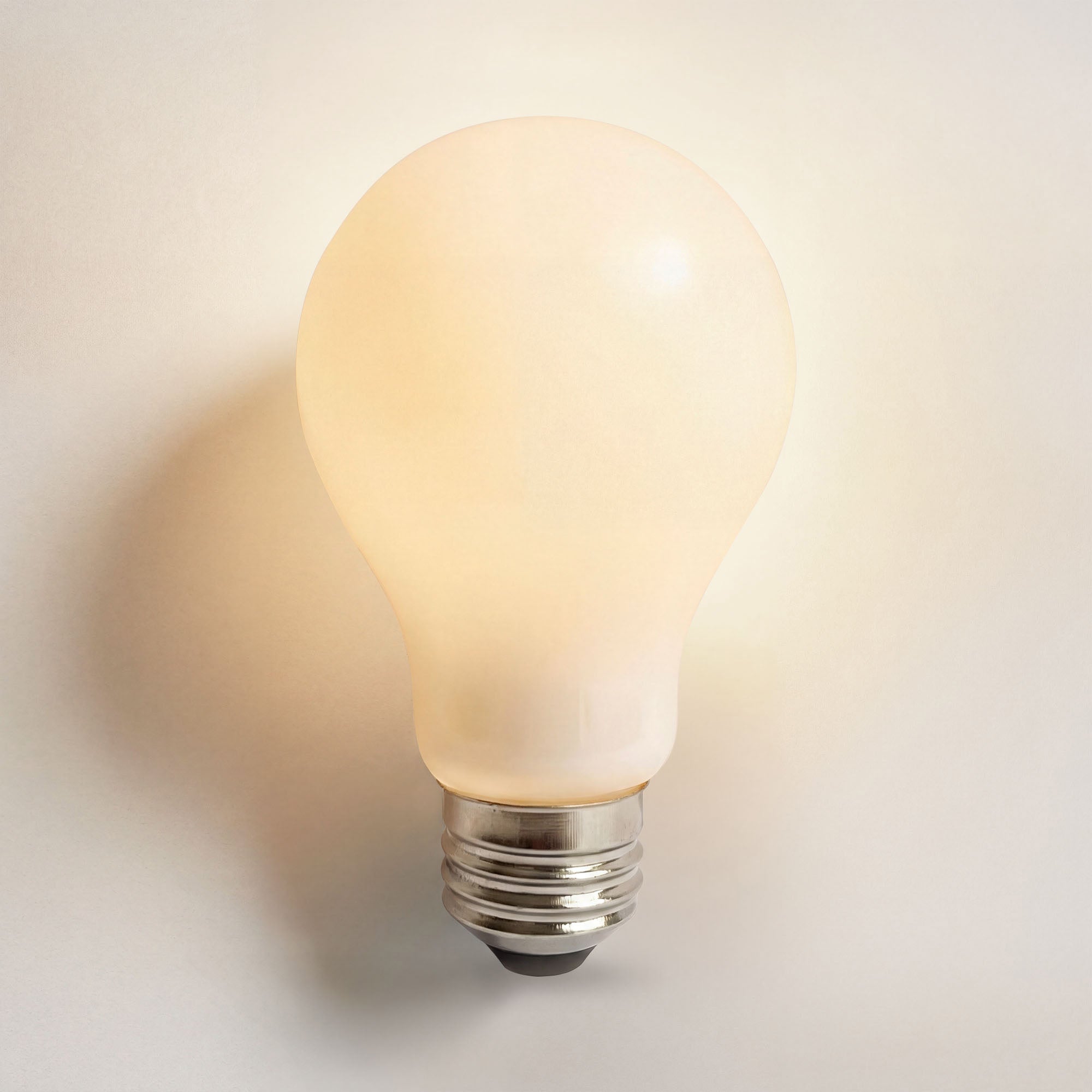 3000k light bulb white glass e26 7w