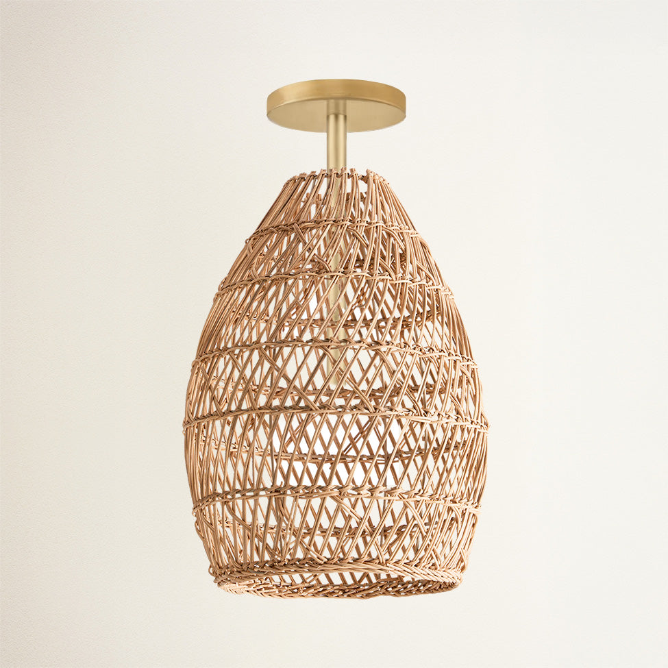 Callie Rattan Pendant Light