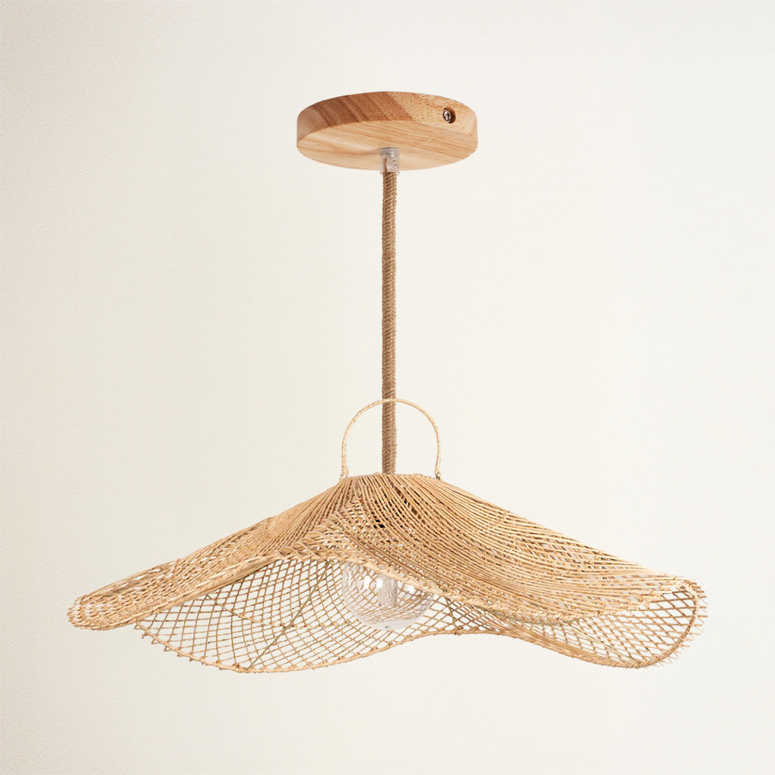 Lotus Rattan Pendant Light