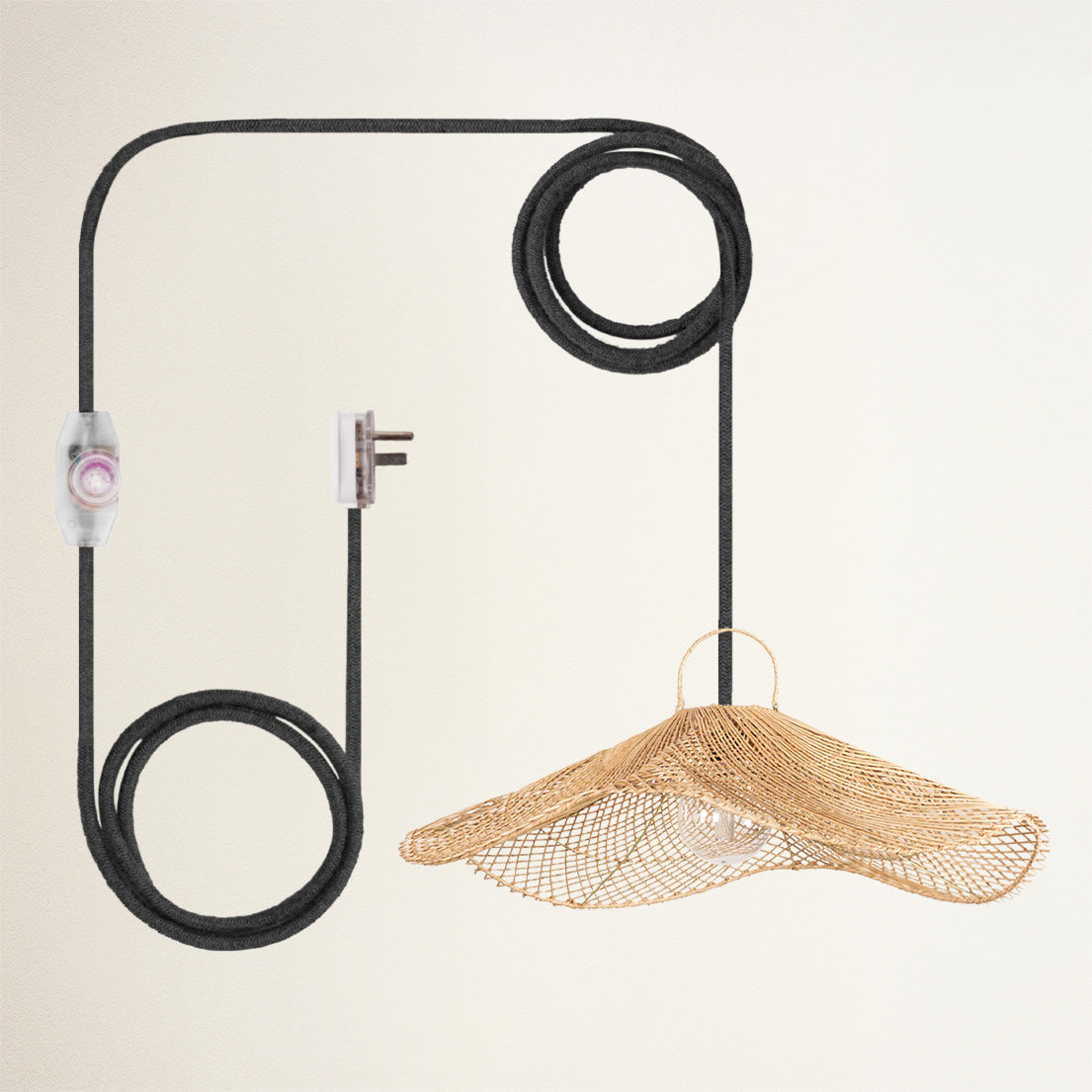 Lotus Rattan Pendant Light