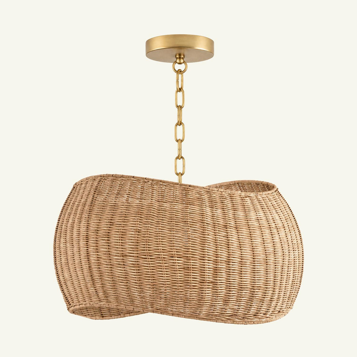 angelo rattan pendant light hardwire chain