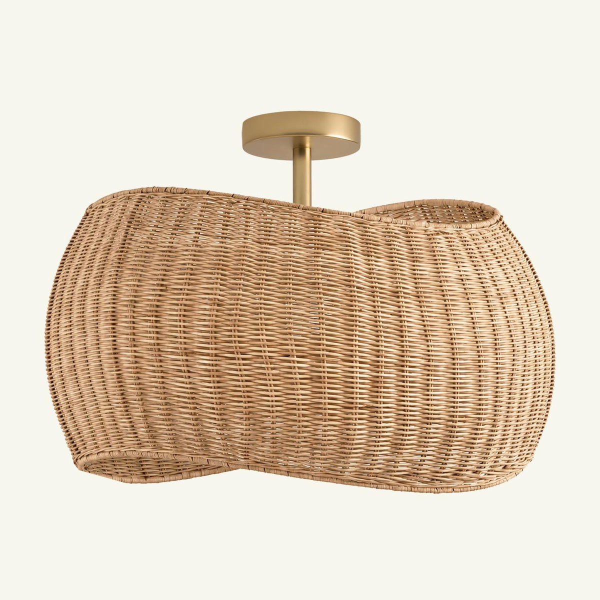 angelo rattan pendant light hardwire flush-mount