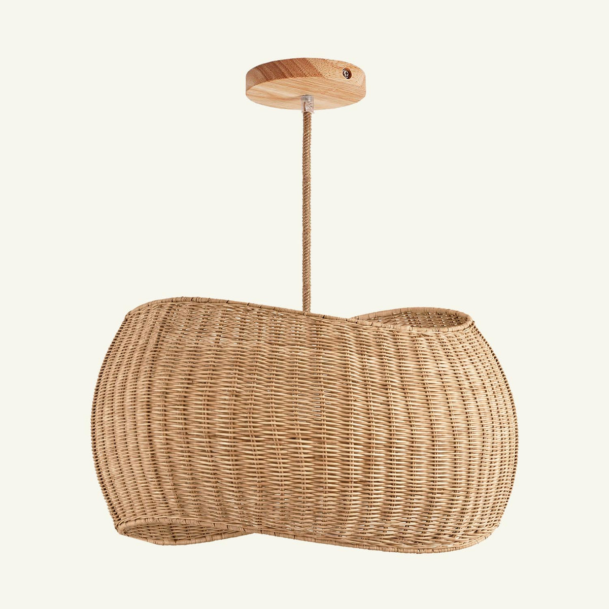 angelo rattan pendant light hardwire natural