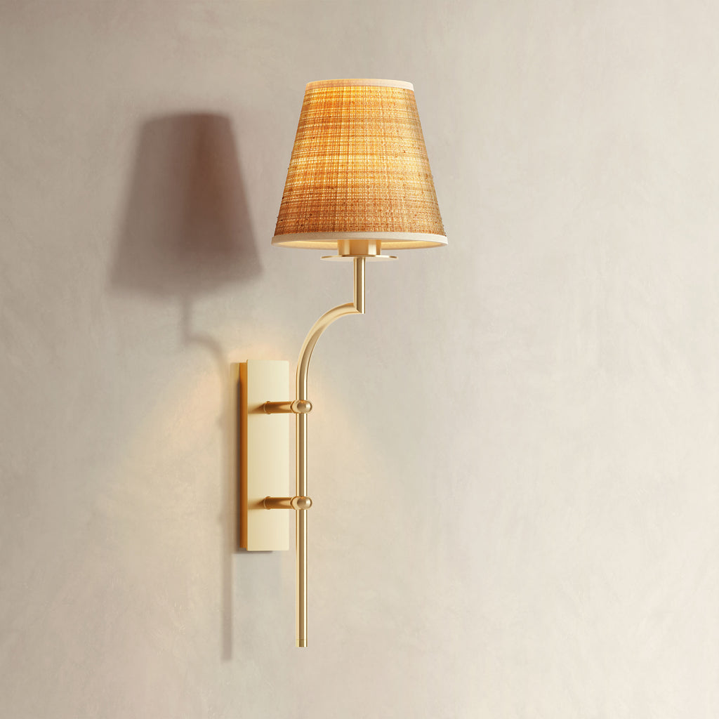 Rowabi Arco Handwoven Rattan Sconce