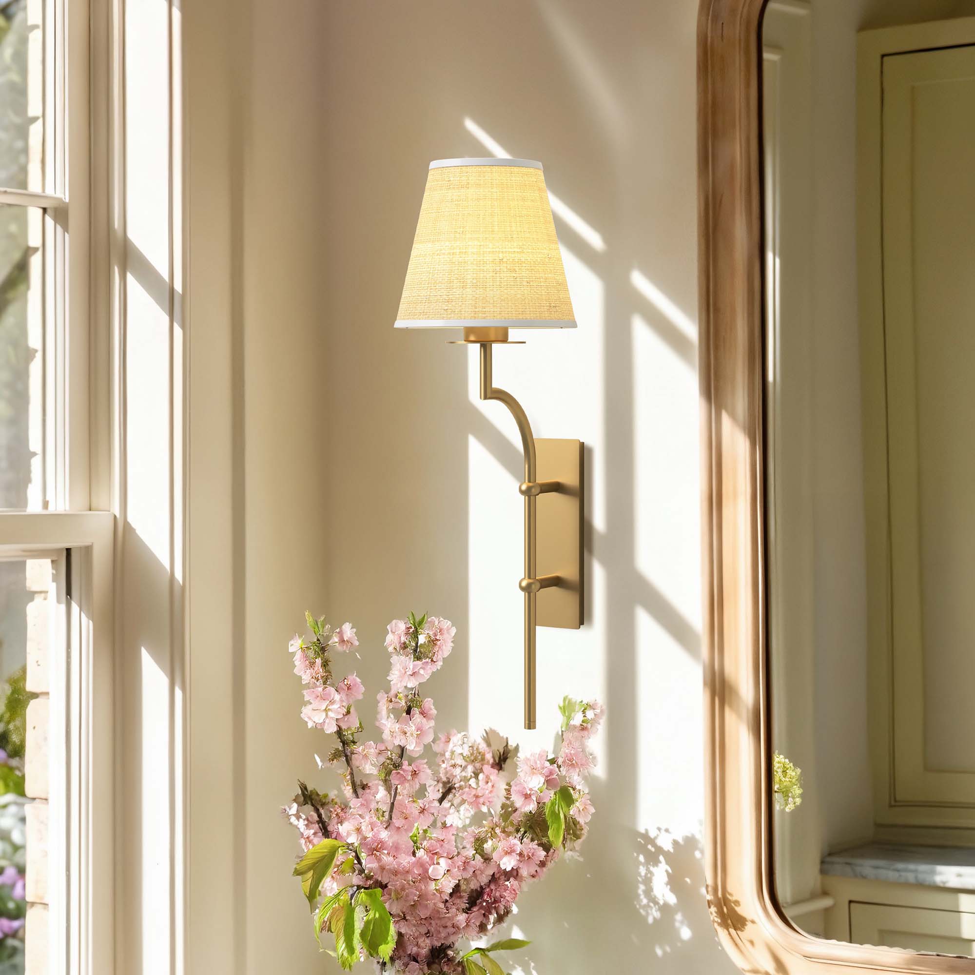 Rowabi Arco Handwoven Rattan Sconce