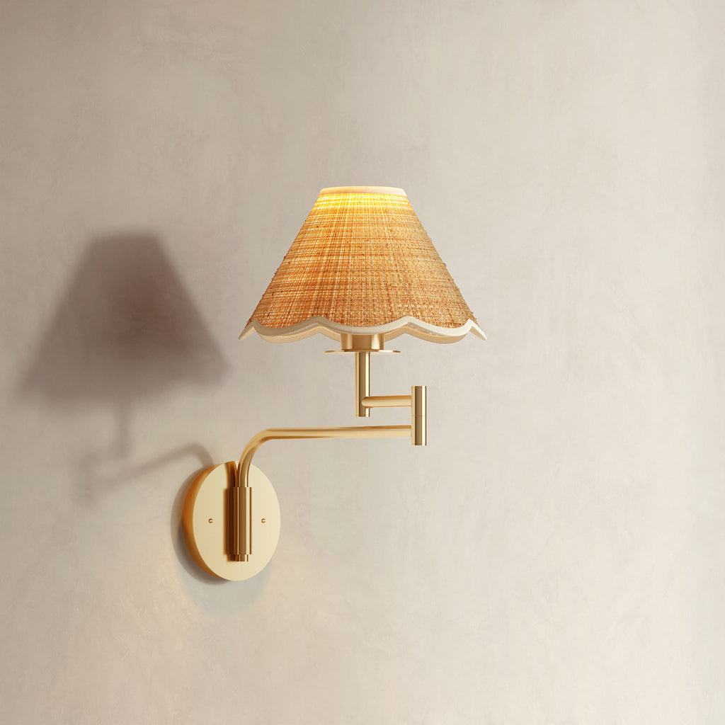 Aria Clamp Rattan Sconce