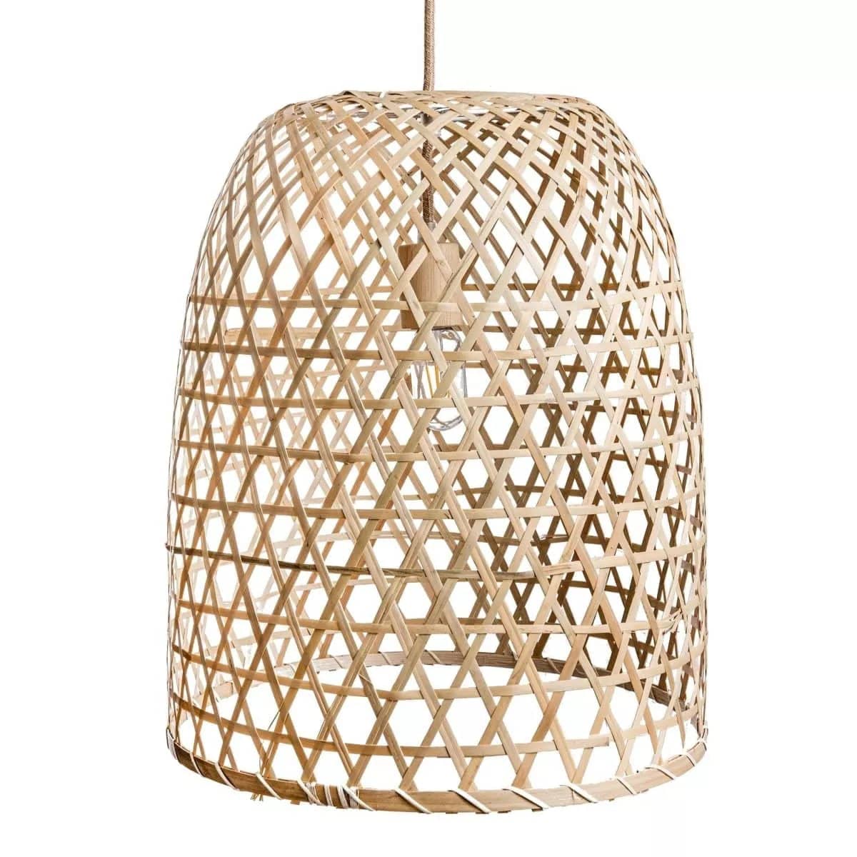 audra bamboo fish basket lantern pendant light