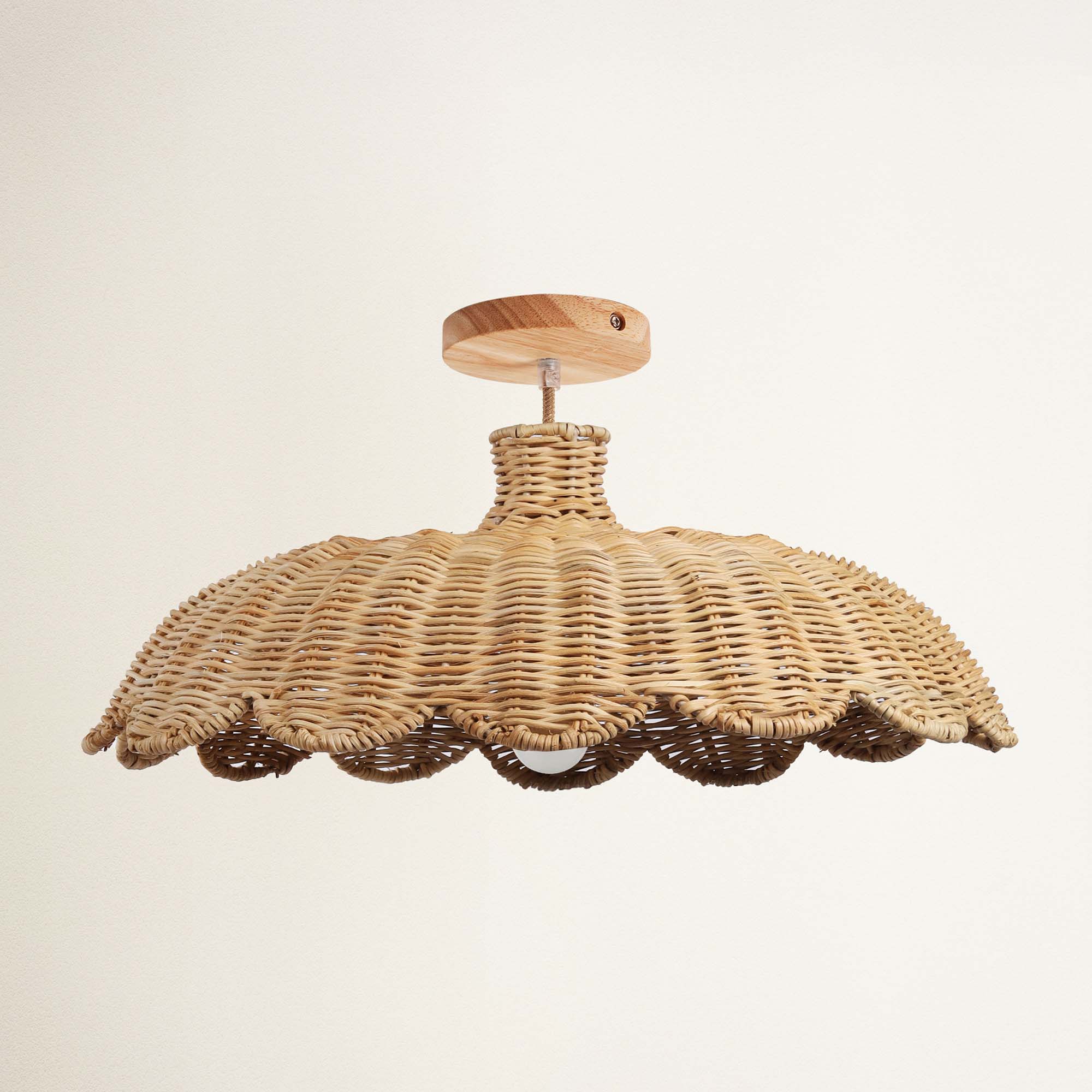 Aurelia Rattan Flush Mount Light