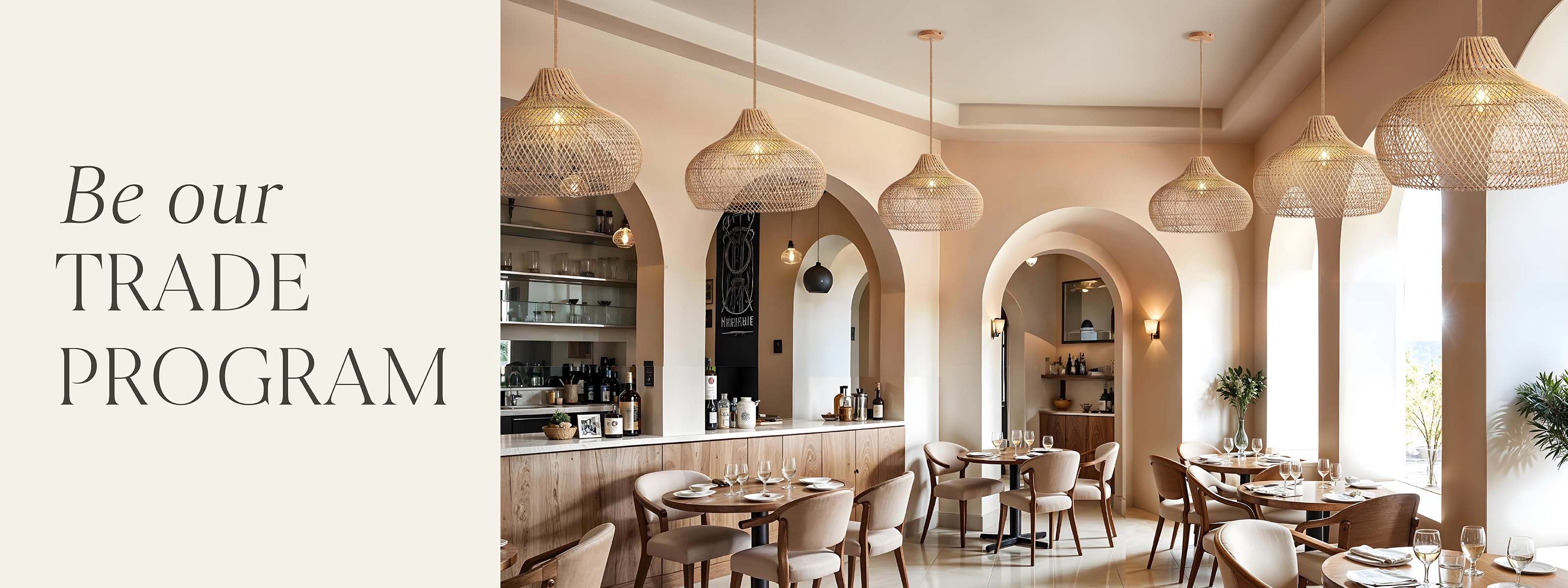 be our trade program kloe rattan pendant lights for restaurant