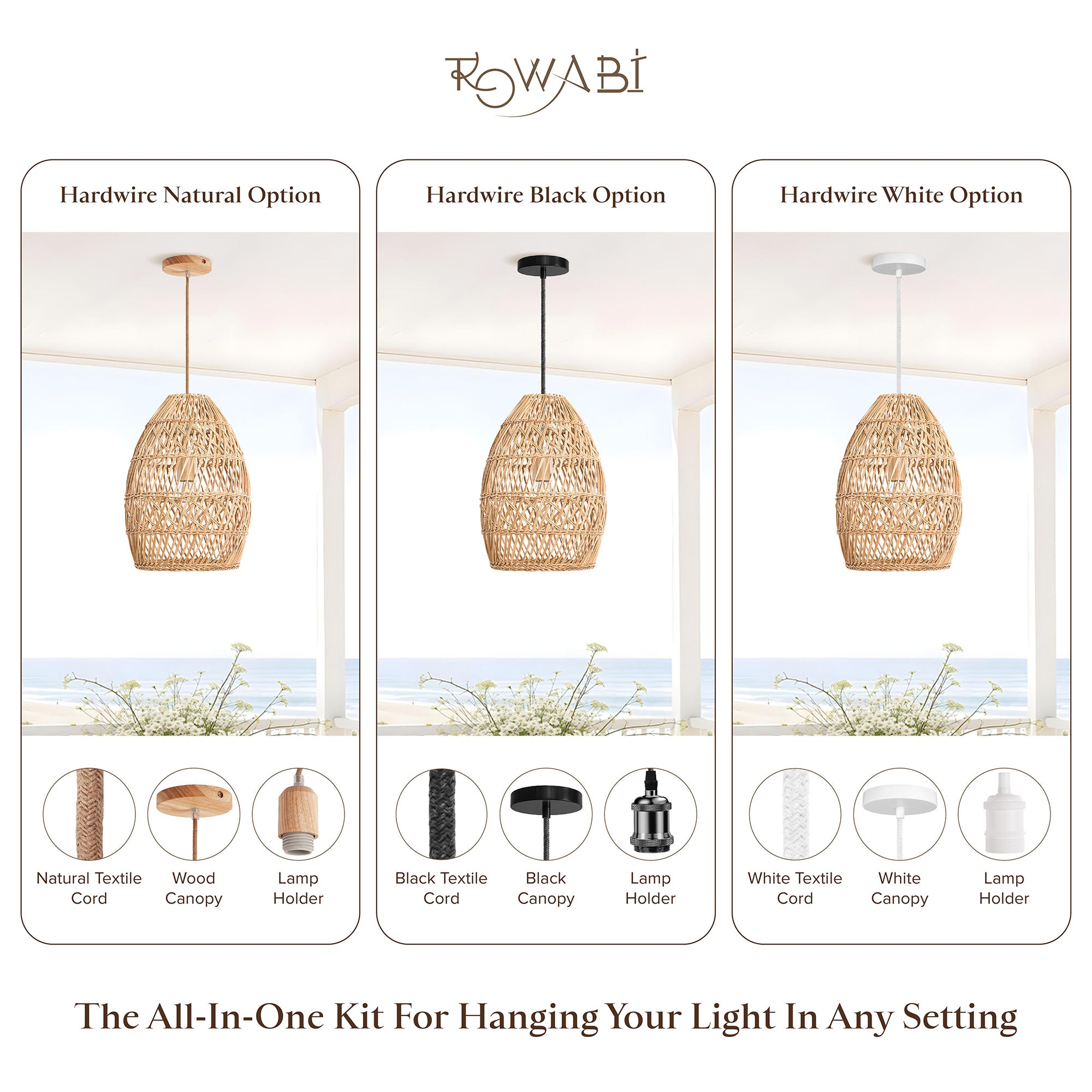Outdoor Callie Rattan Pendant Light