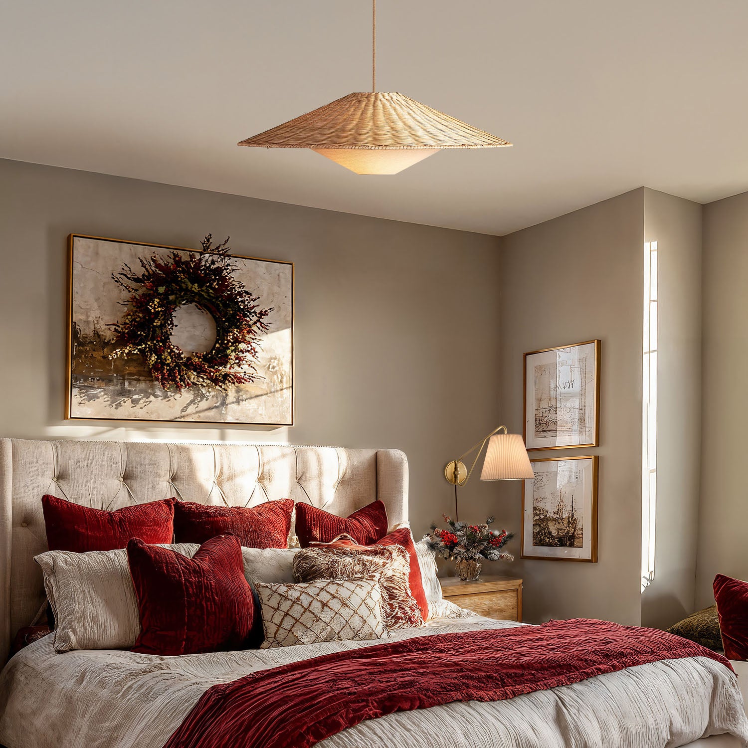 christmas for bedroom sunny rattan pendant light