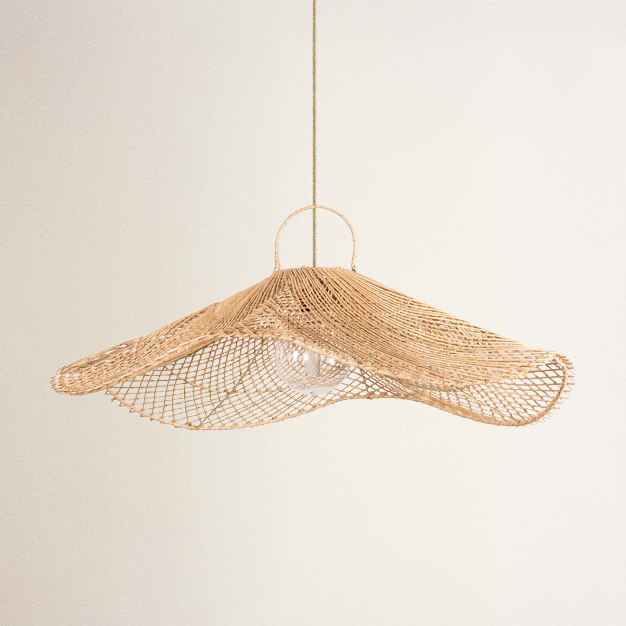 Lotus Rattan Pendant Light