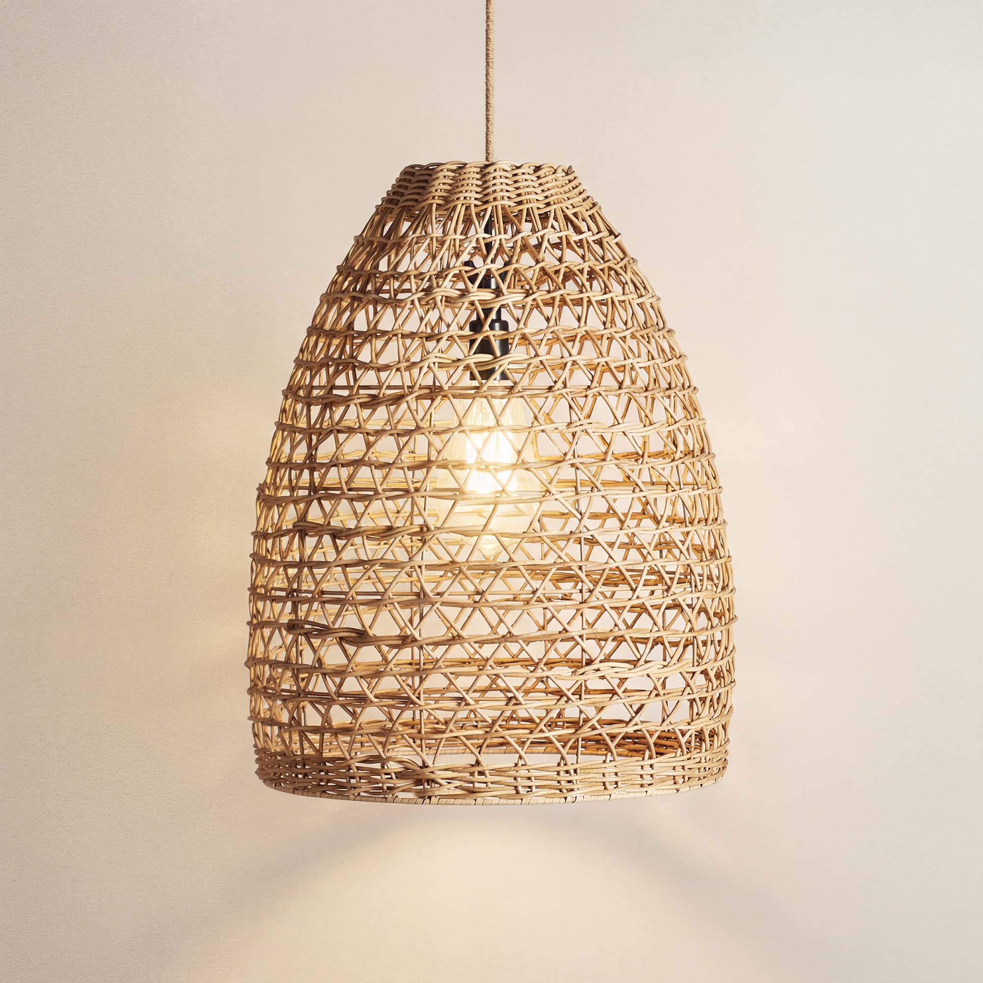 Mazed Lace Rattan Pendant Light