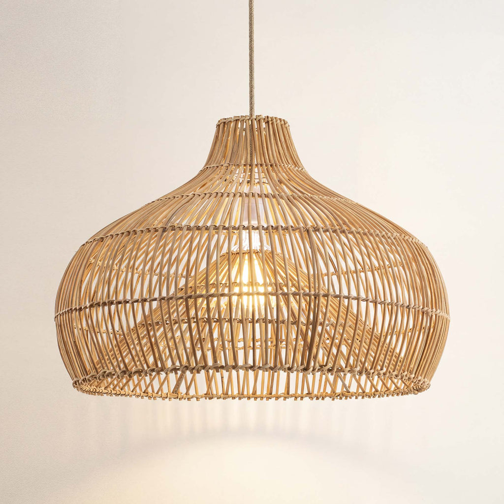 Oceania Cone Rattan Pendant Light