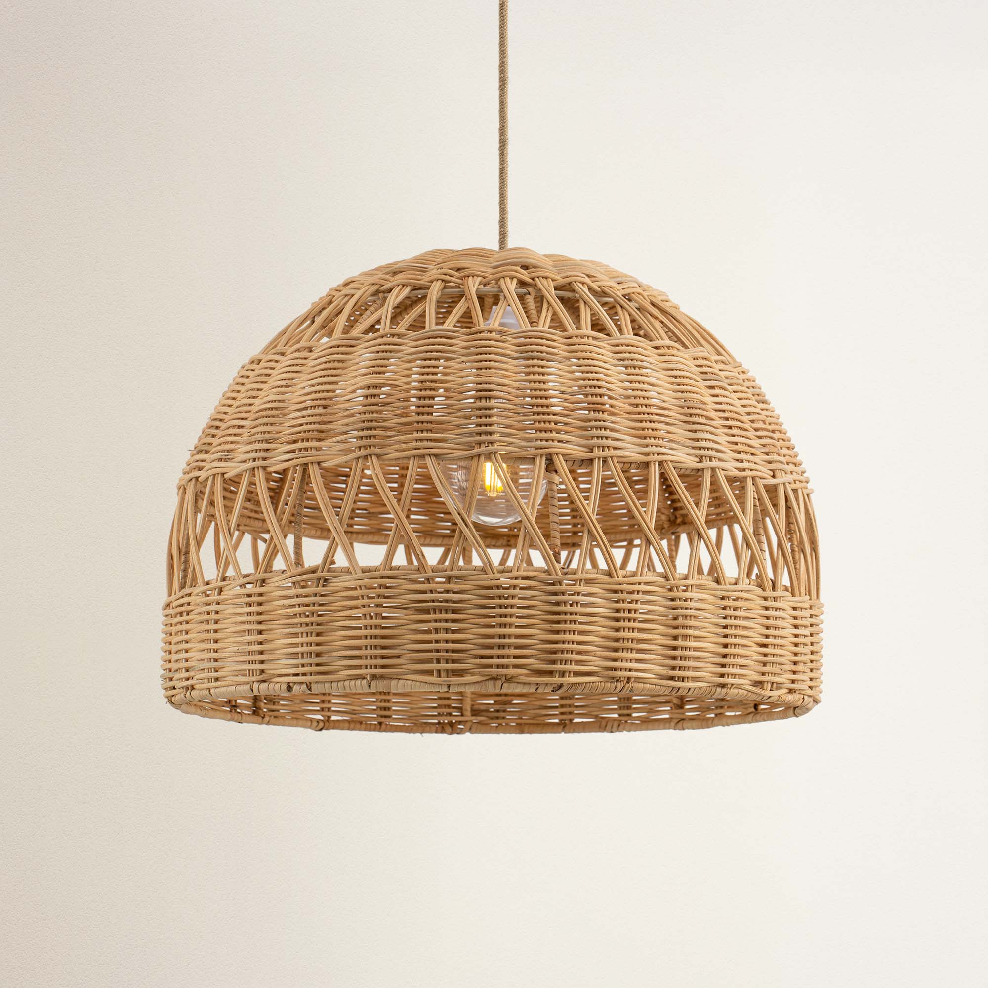 Radiant Rattan Pendant Light