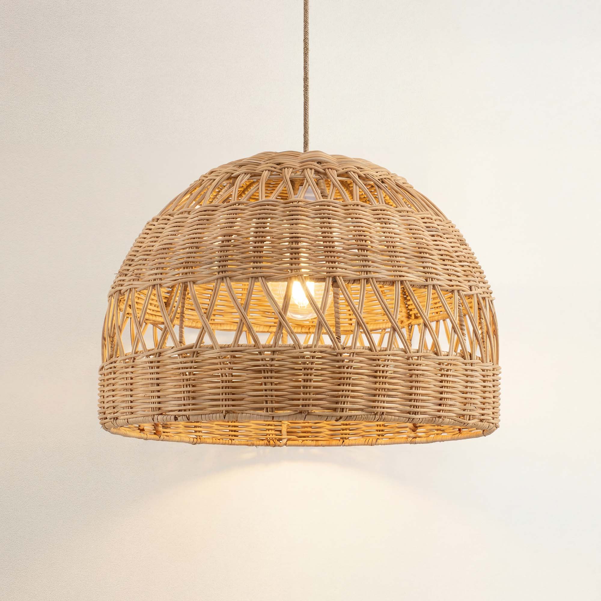 Radiant Rattan Pendant Light