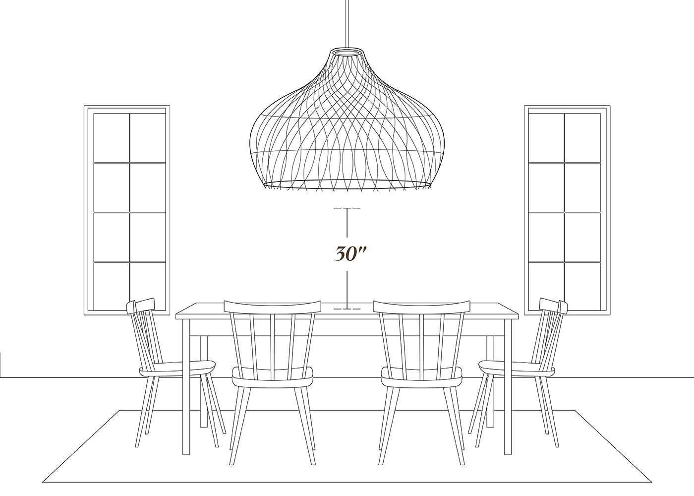 dinning pendant light guide