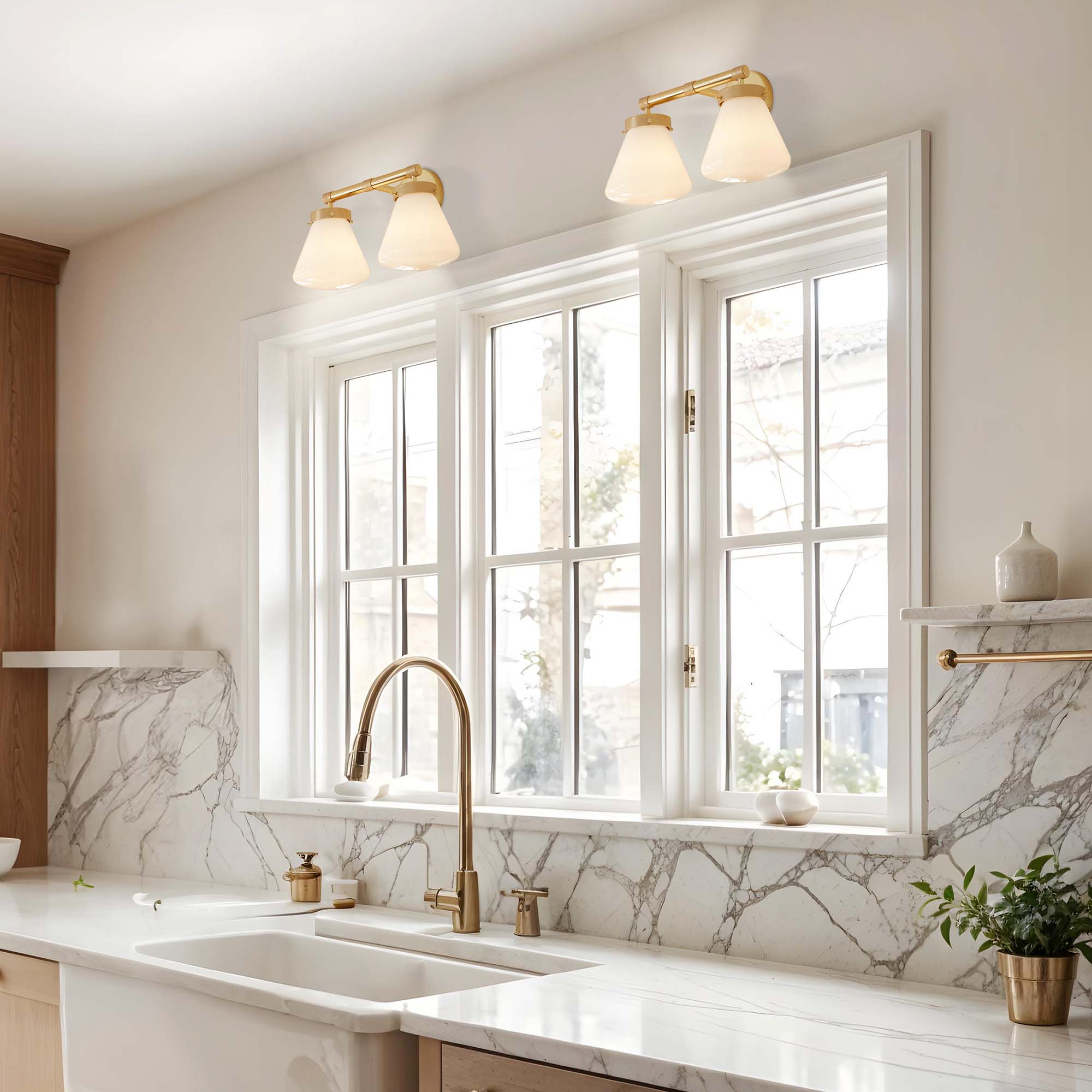 Plump Dual-Arm Wall Sconce - Main Image