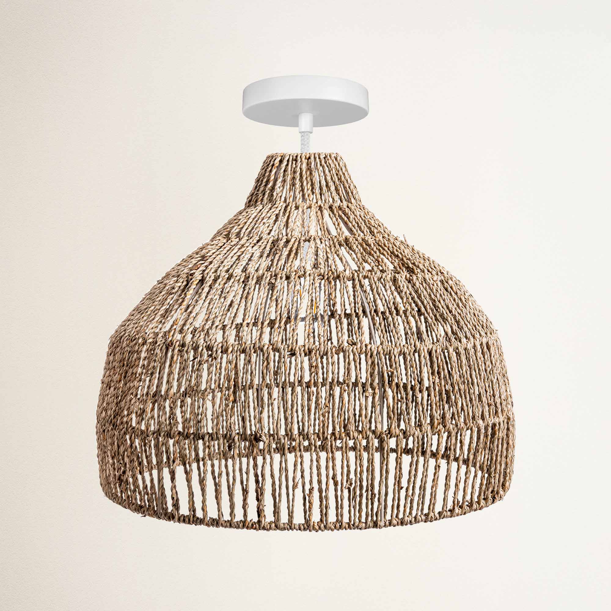 Dreamy Palm Fibers Flush Mount Light