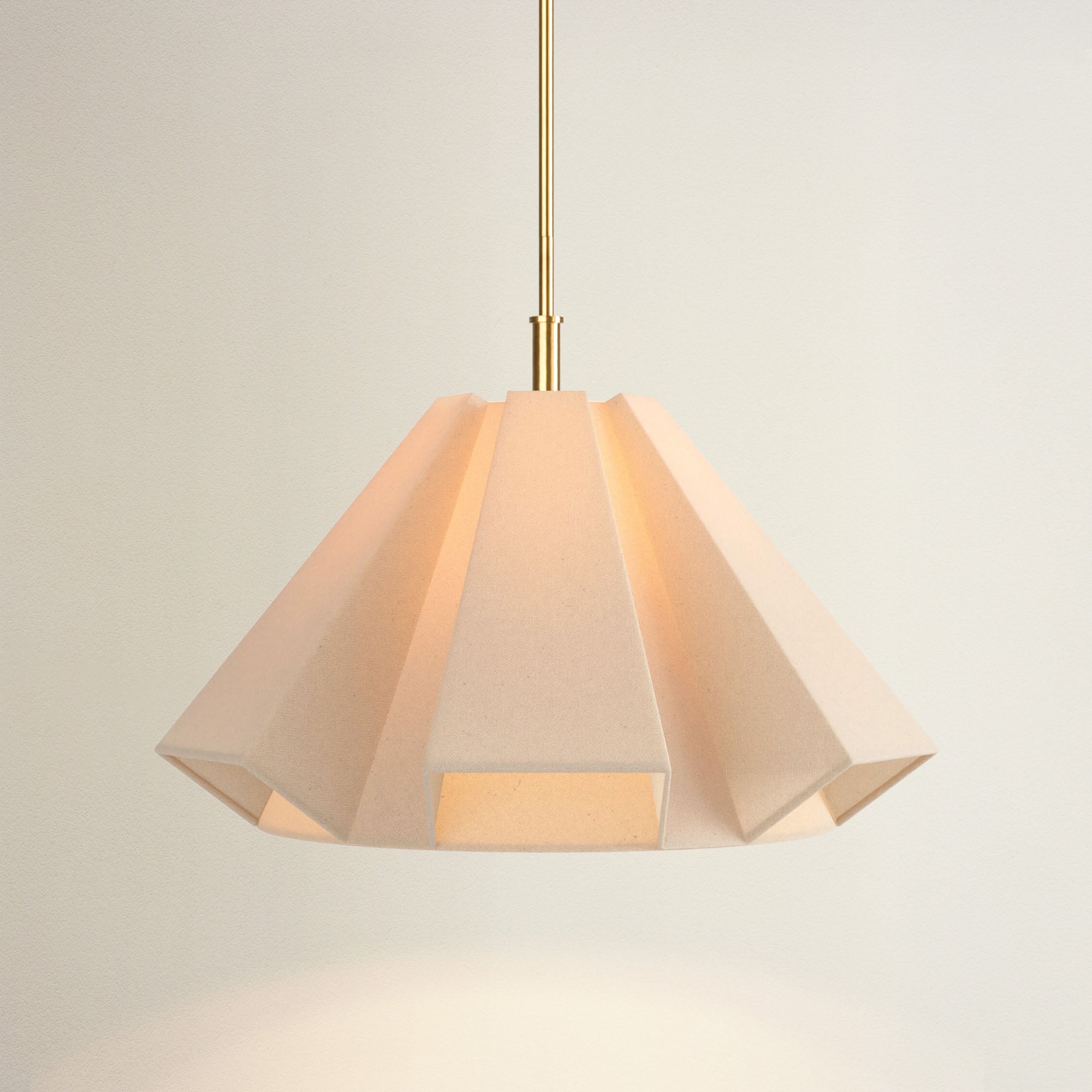 Geometric Linen Pendant Light