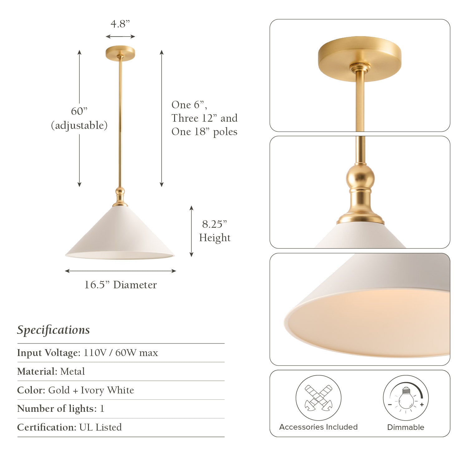 Giza Cone Pendant Light