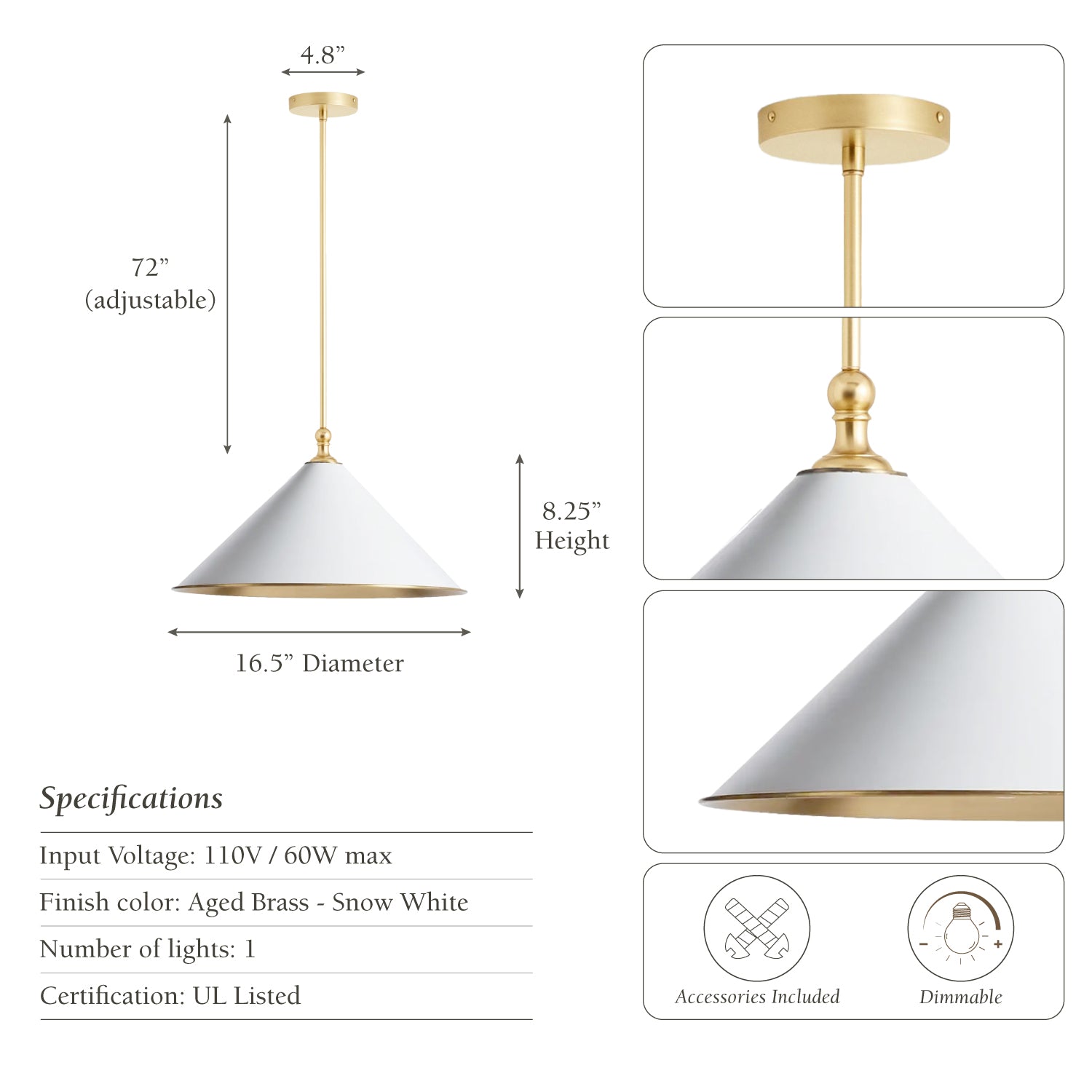 Giza Cone Pendant Light