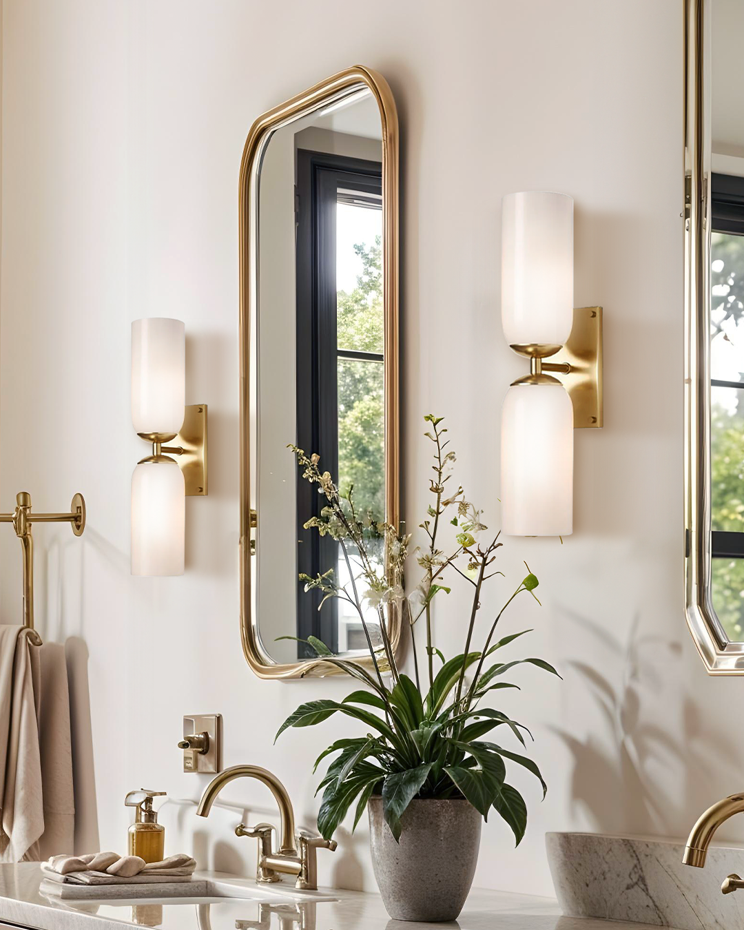 Glass Double Wall Sconce
