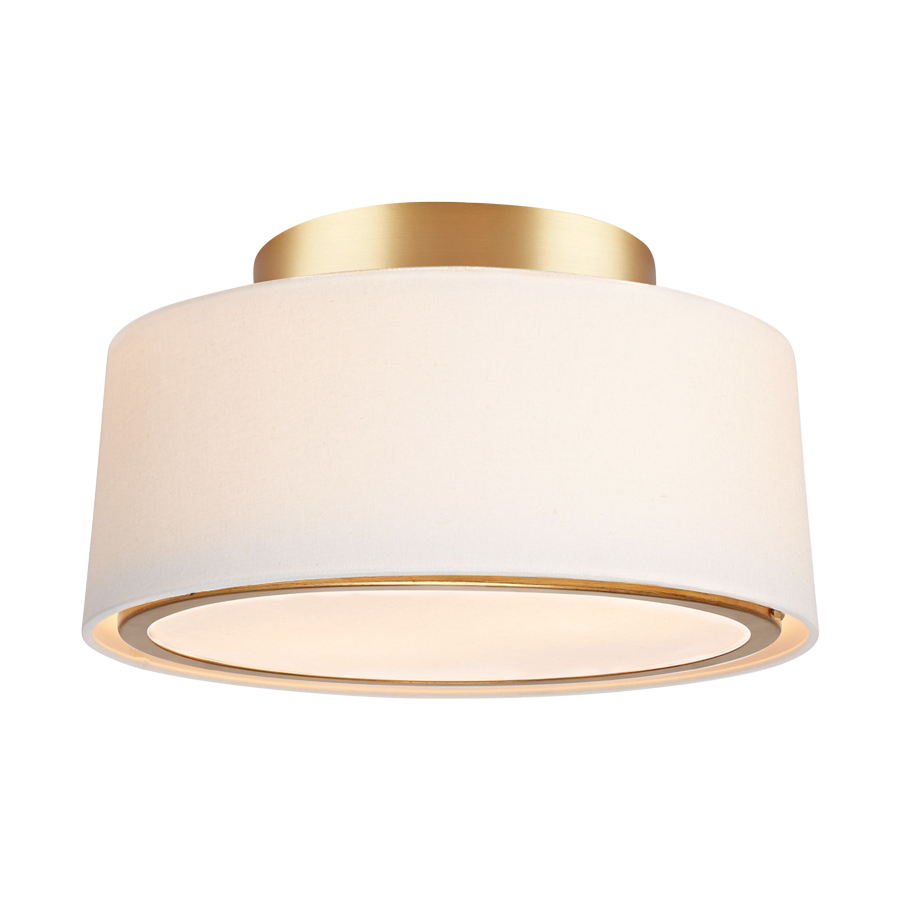 haven adged brass flush mount