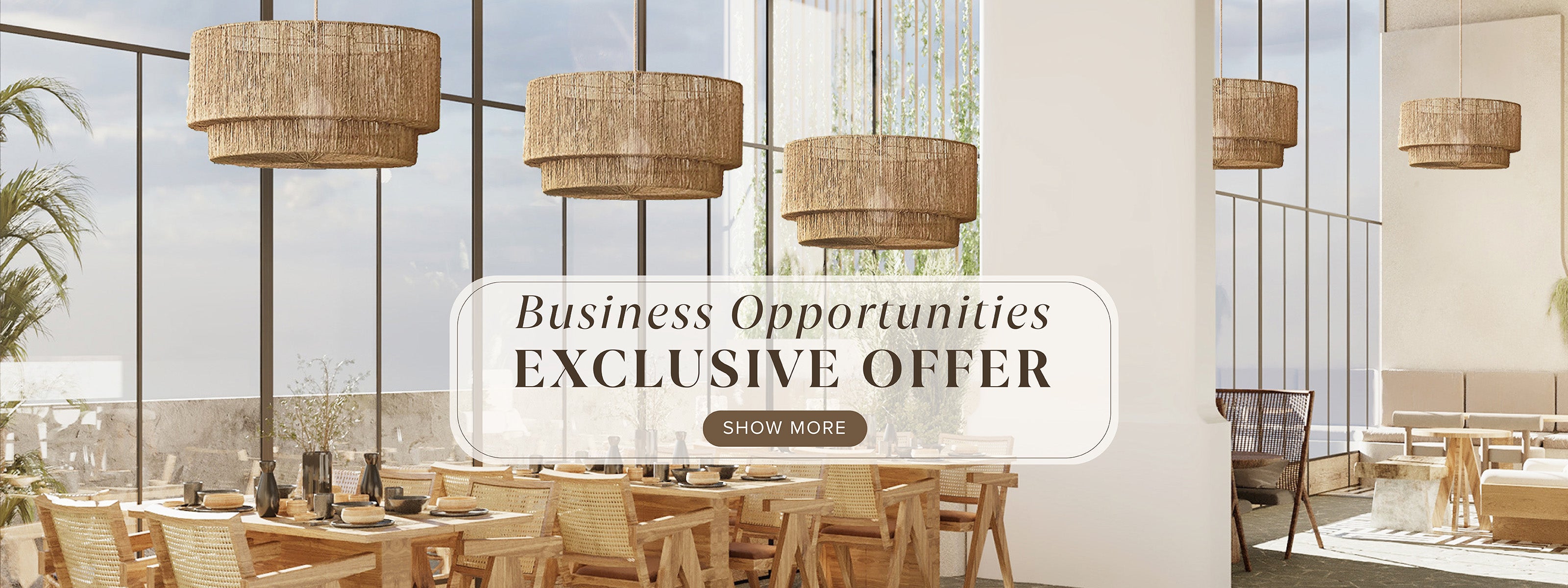 homepage banner business opportunities luminous pendant light