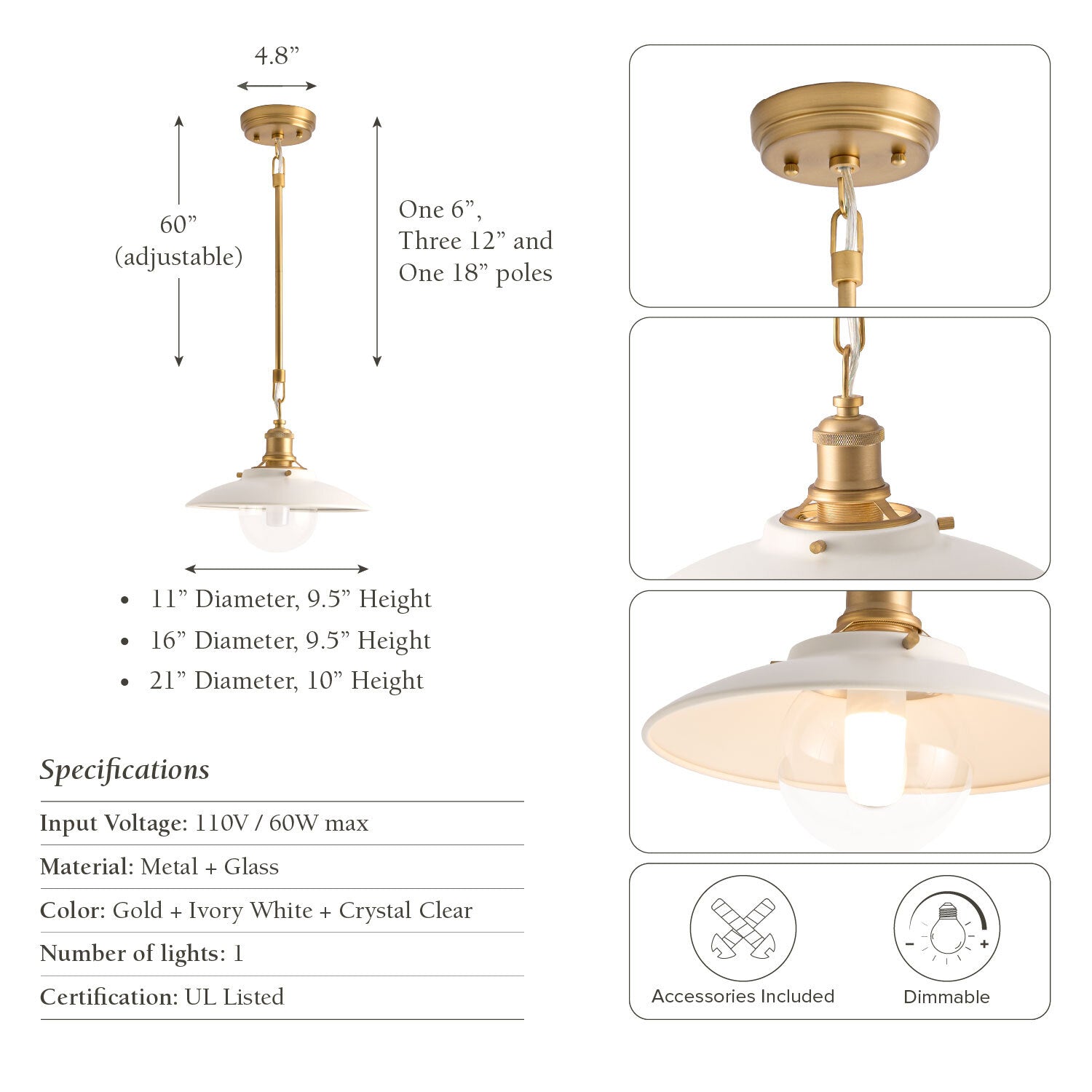 Lanesra Glass Pendant Light