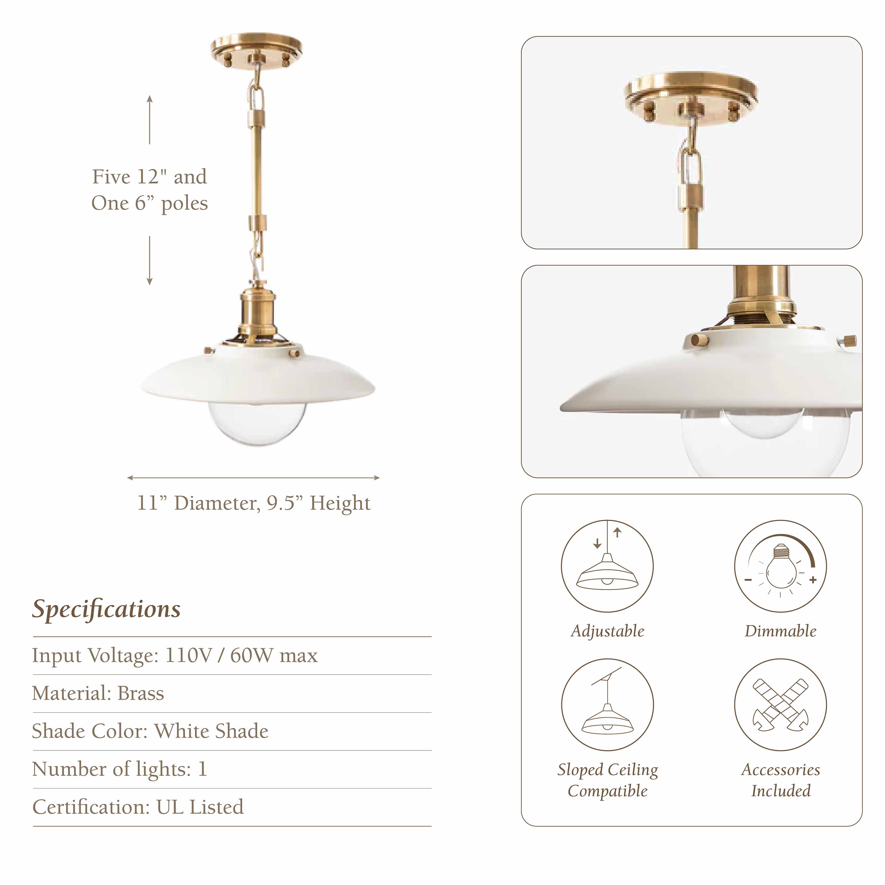 Lanesra Glass Pendant Light