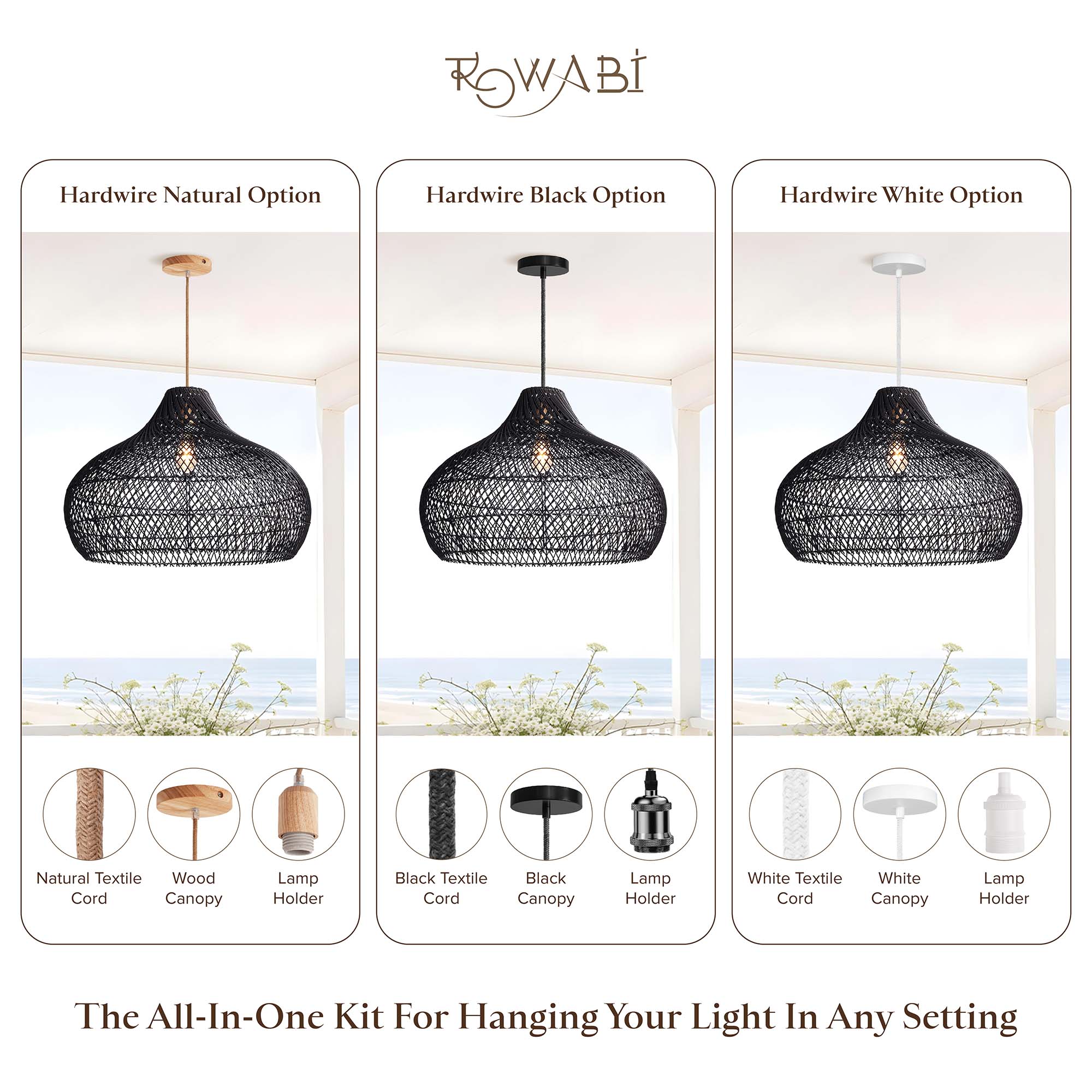 Outdoor Latigo Rattan Pendant Light