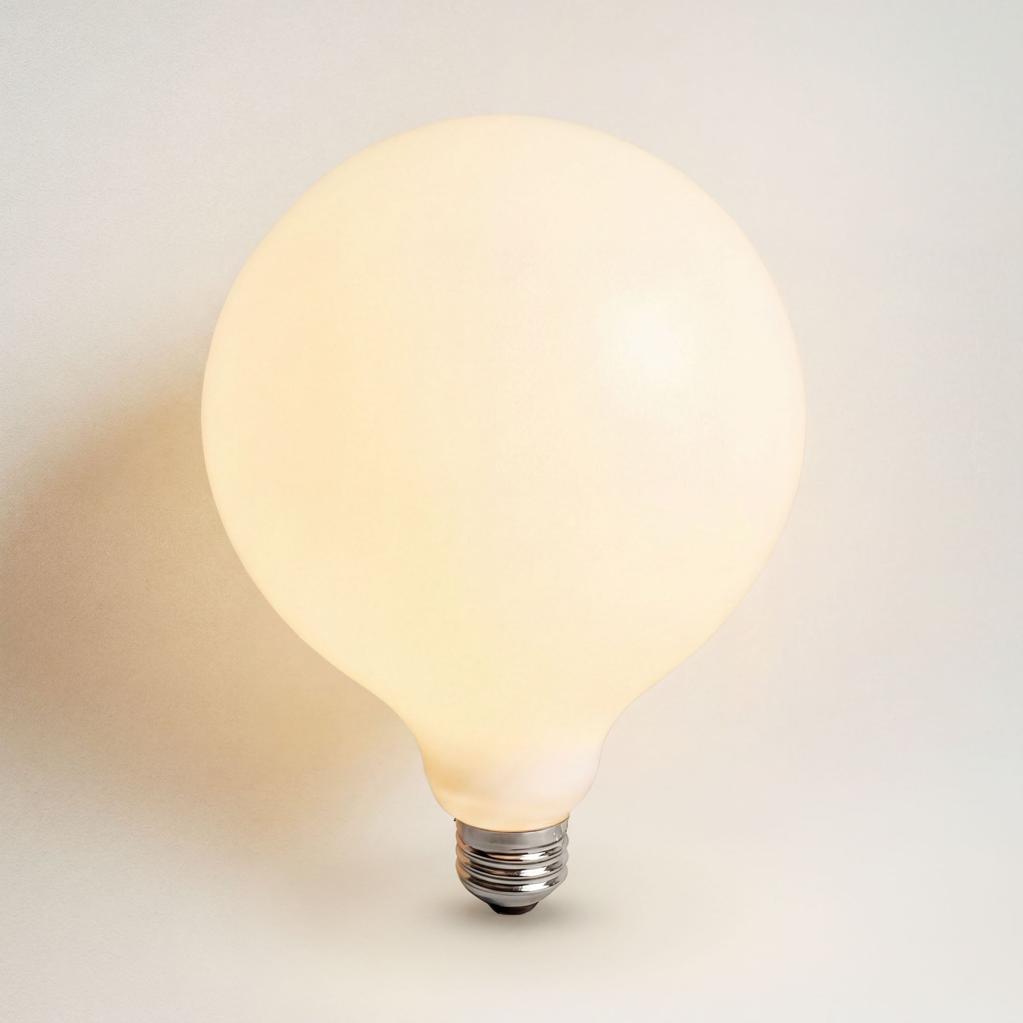 light bulb white glass e26