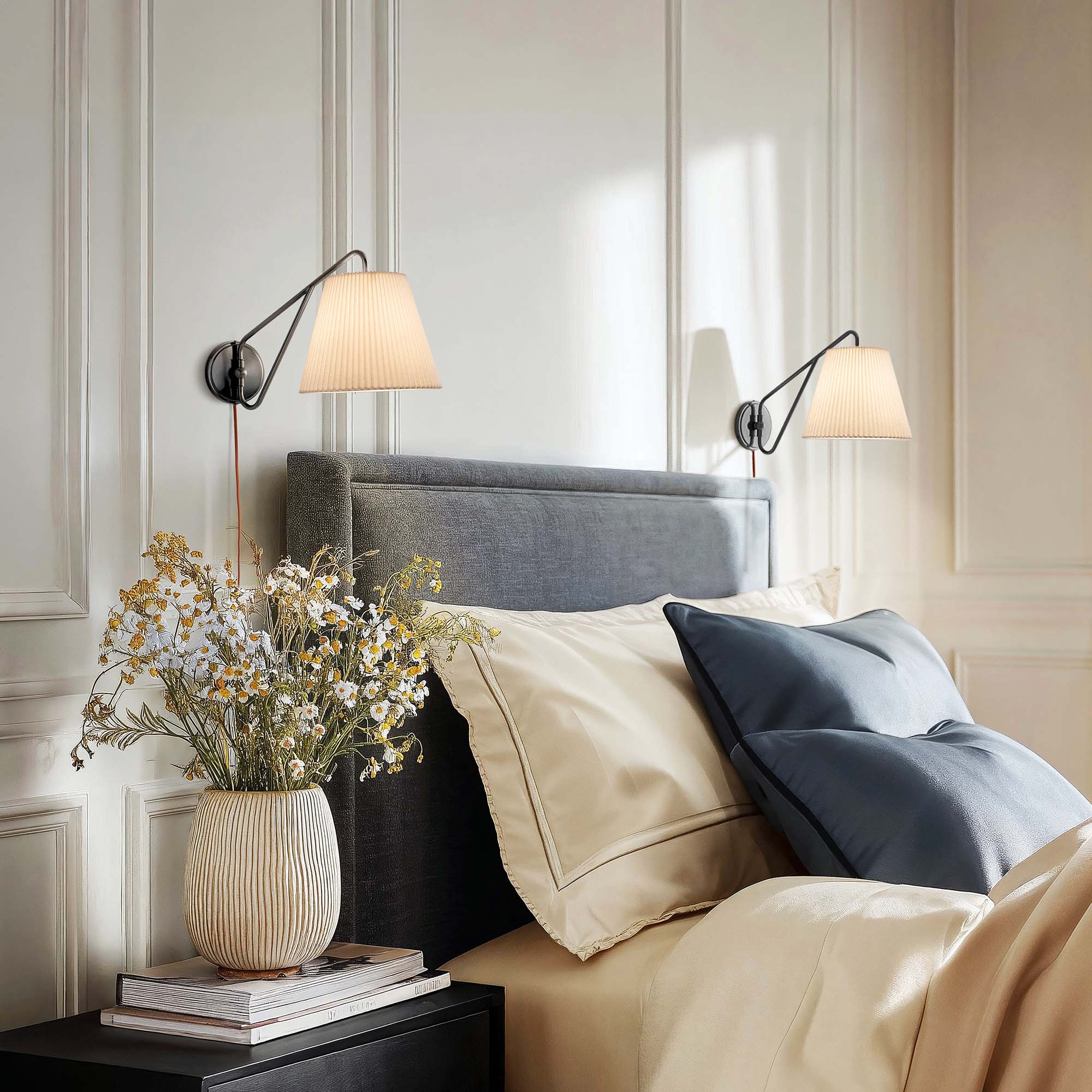 Modern Adam Black Swing-Arm Sconce