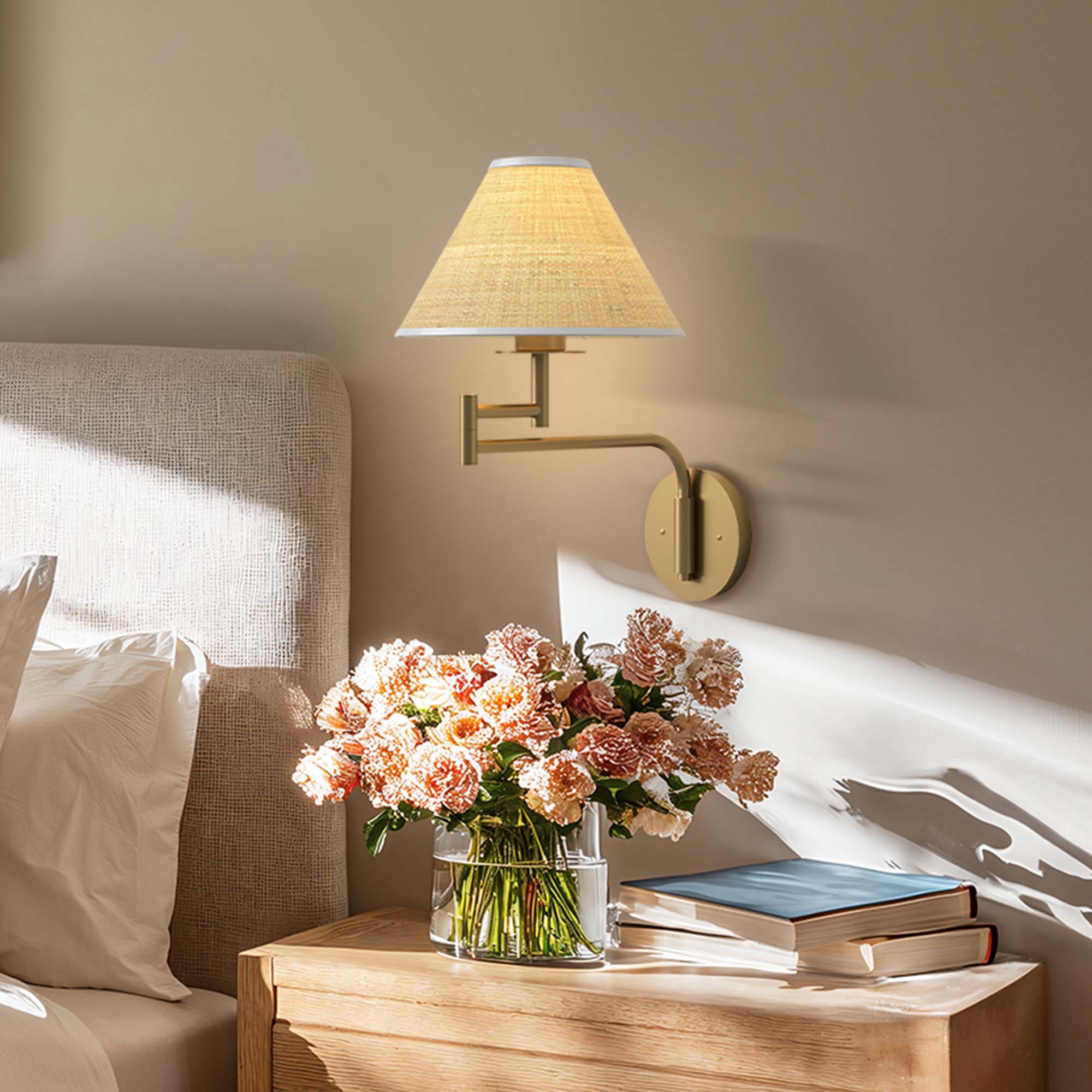 Rowabi Naia Rattan Sconce