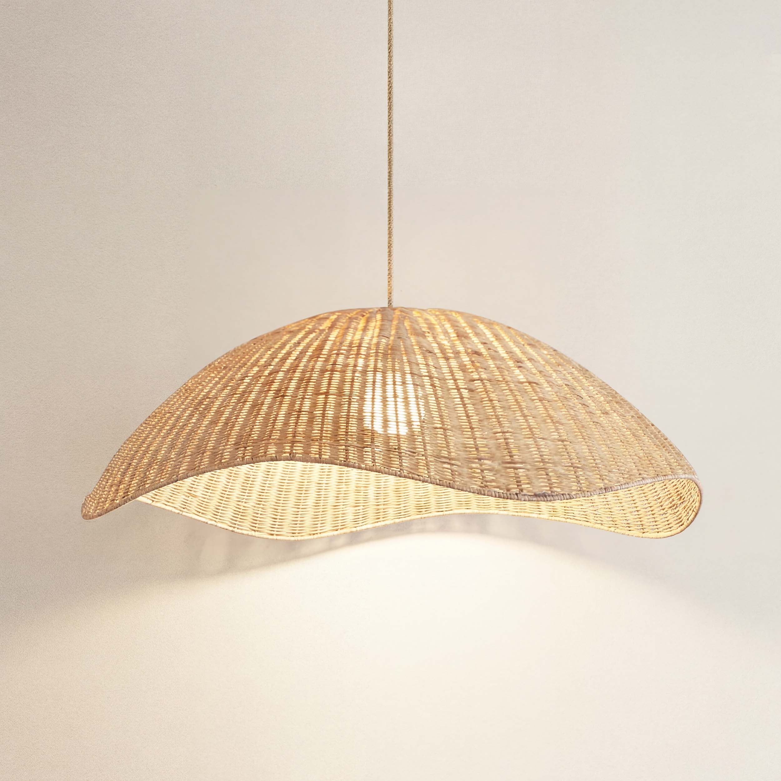 Nana Vermiculate Rattan Pendant Light