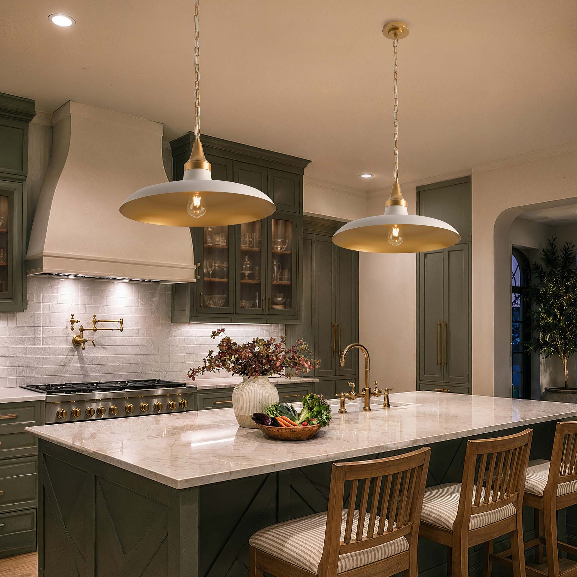natalia dome pendant light for kitchen evening