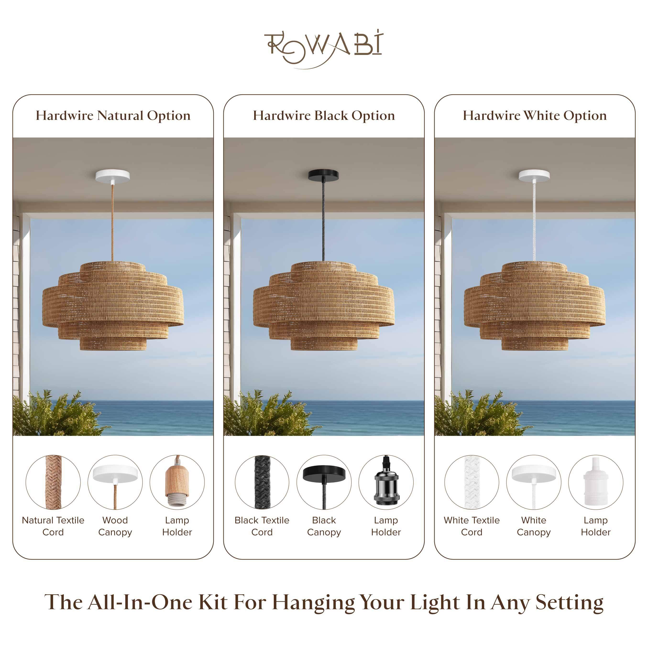 Outdoor Starry Rattan Pendant Light
