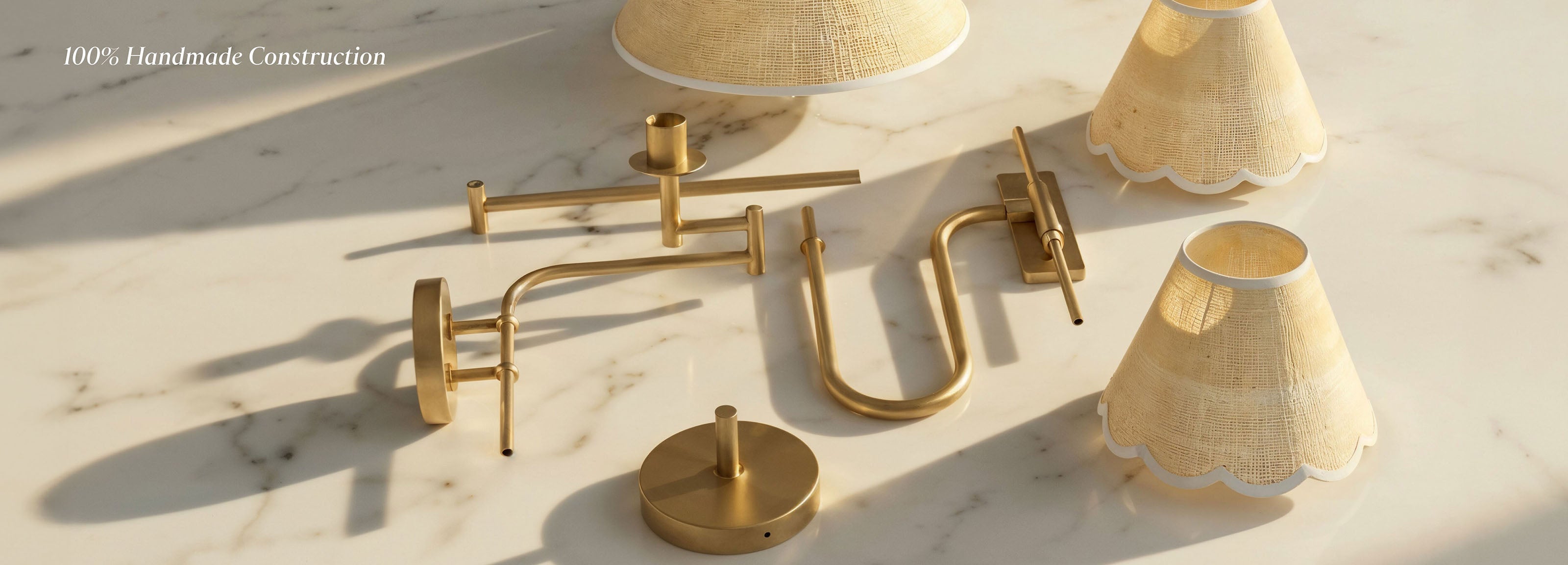 pc 100 handmade construction, gold bathroom fixtures with lampshades