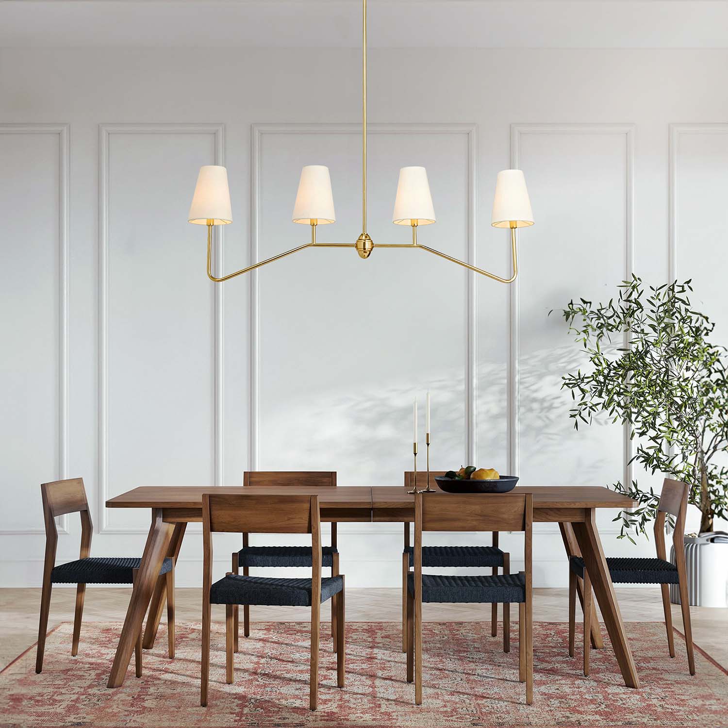 penelope pendant light long dining table