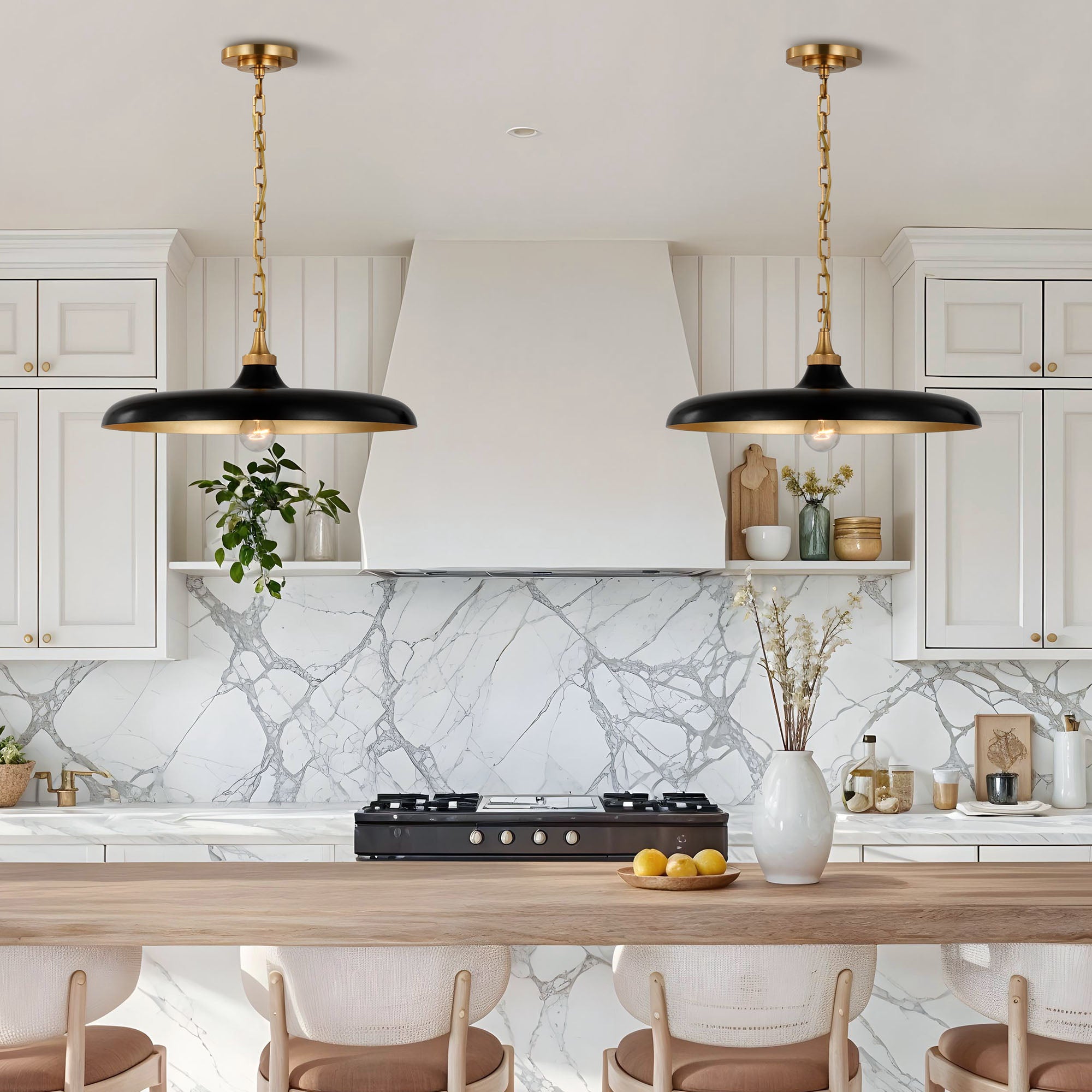 Raven Black Dome Pendant Light