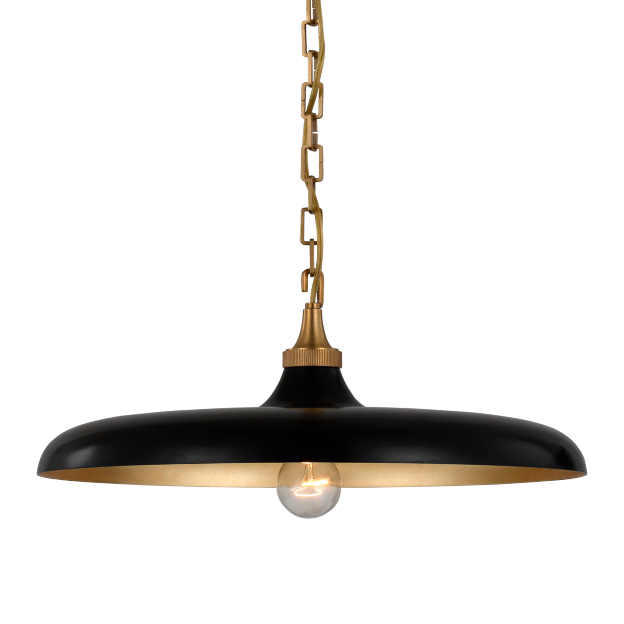 Raven Black Dome Pendant Light