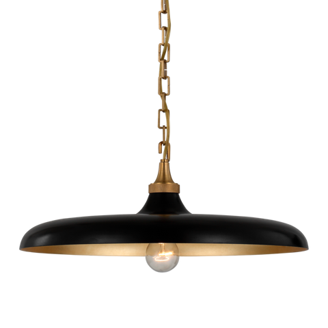 Raven Black Dome Pendant Light